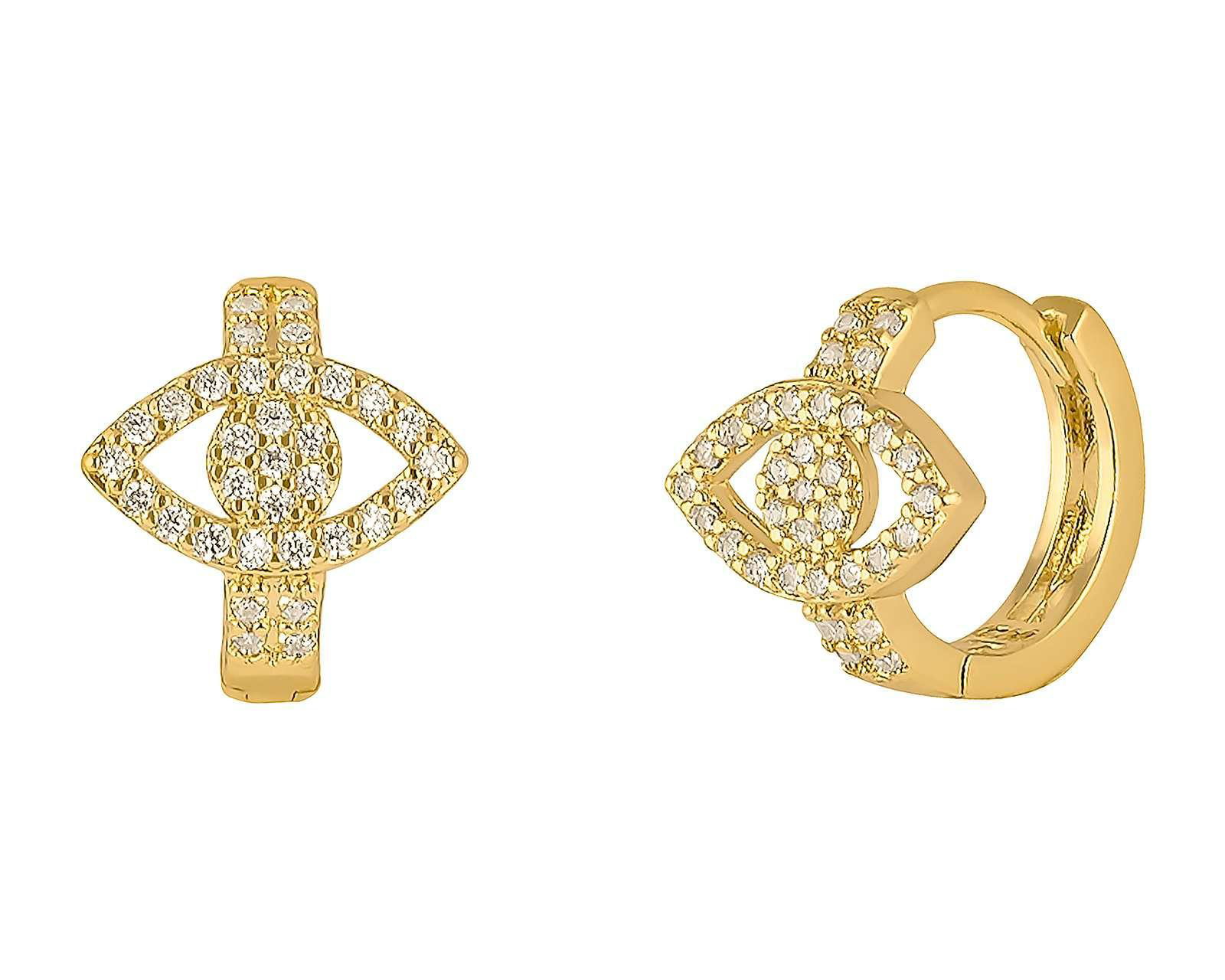 Foto 3 pulgar | Foto 2 | Aretes de Chapa de Oro 18k Plafer