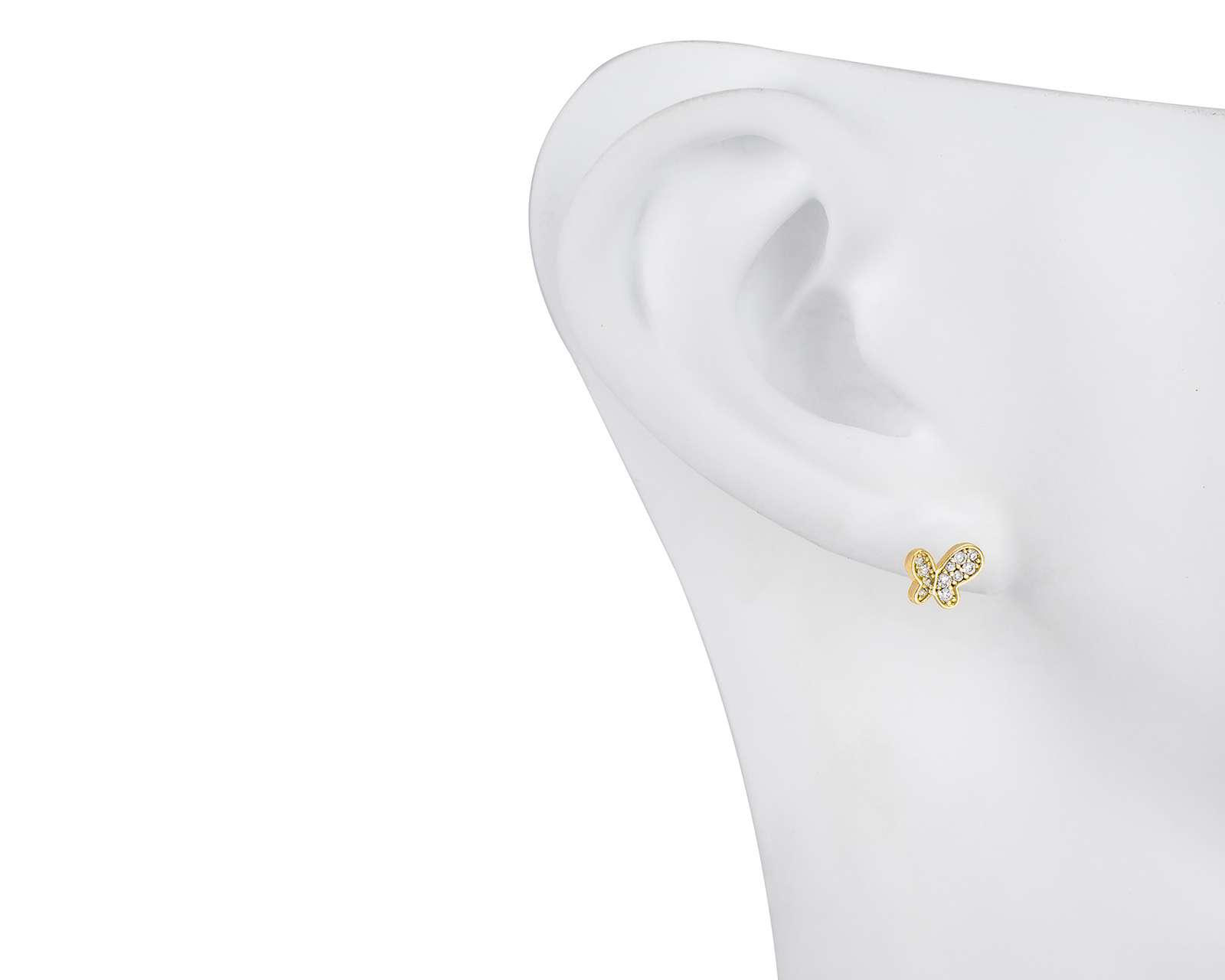 Foto 6 pulgar | Foto 5 | Aretes de Chapa de Oro 18K Plafer