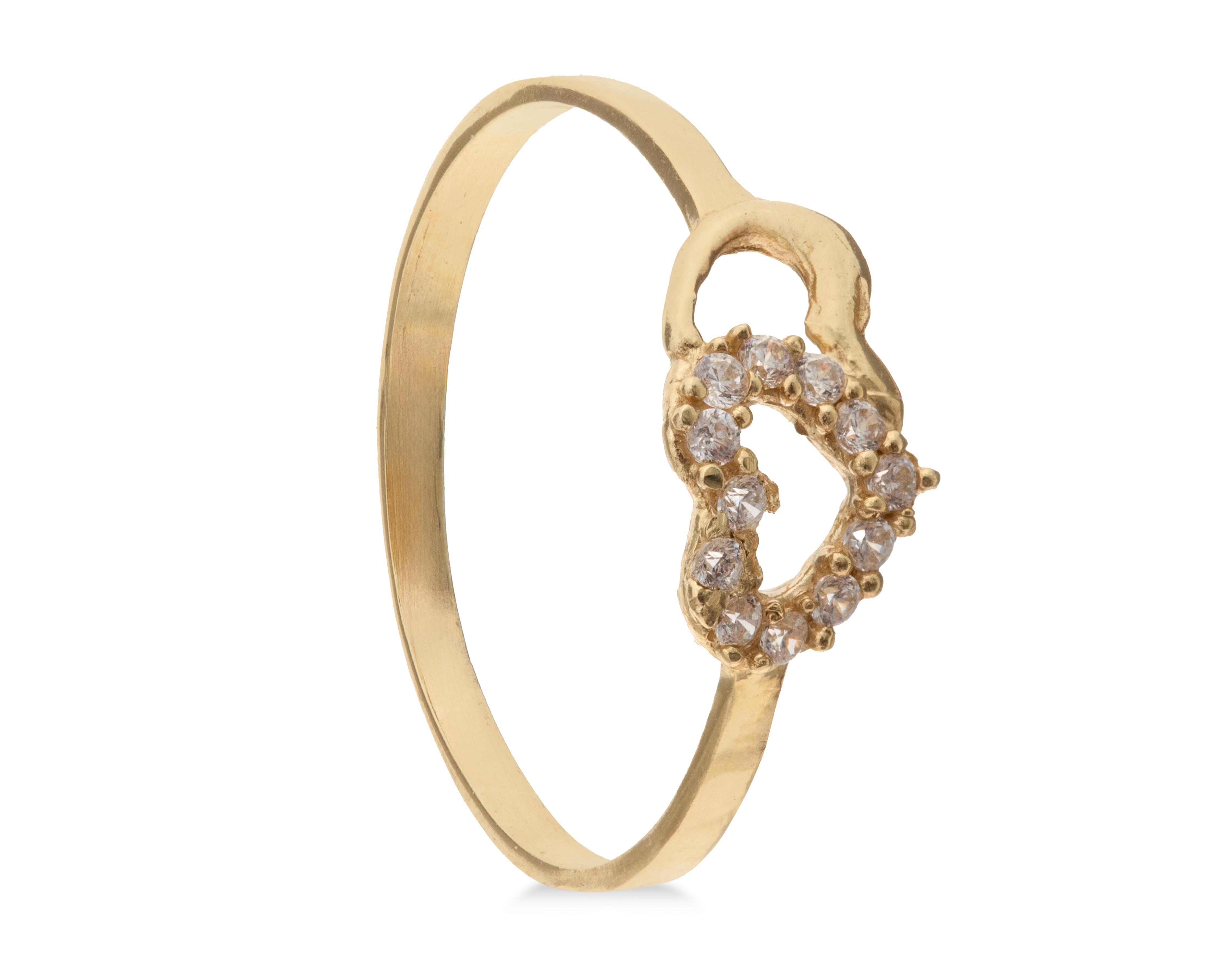 Anillo Corazón de Oro 10K Moments Talla 6 - 6.5