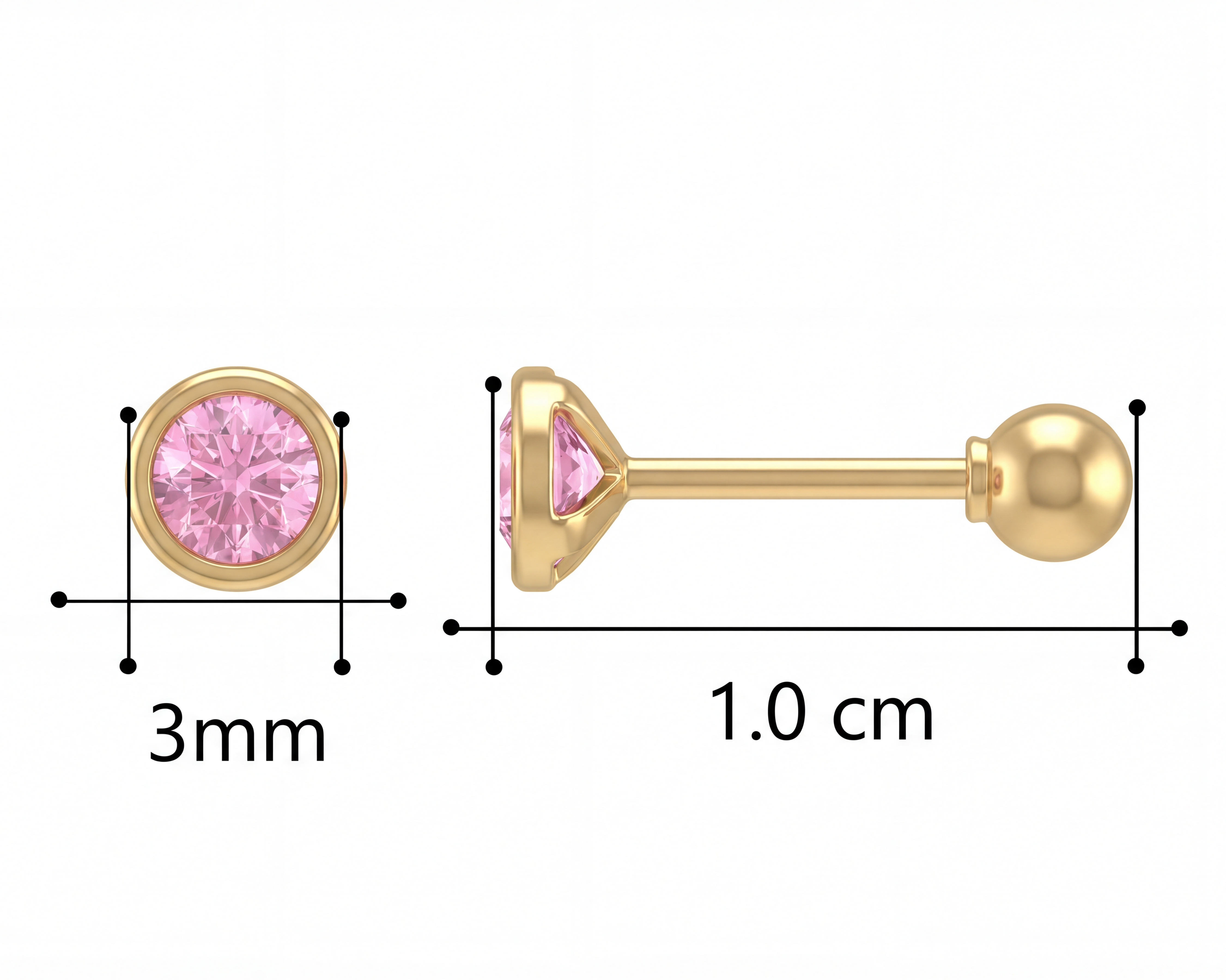 Foto 6 pulgar | Foto 5 | Broqueles de Oro 10K Baby Colors