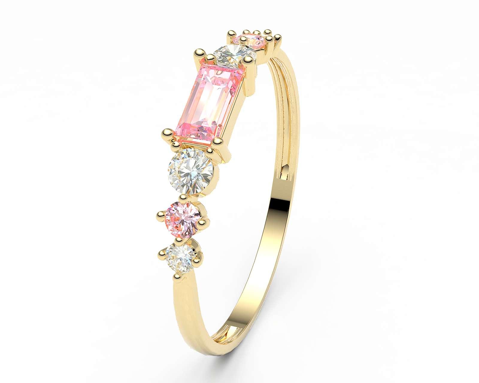 Anillo de Oro 10K Moments Talla 7 - 7.5