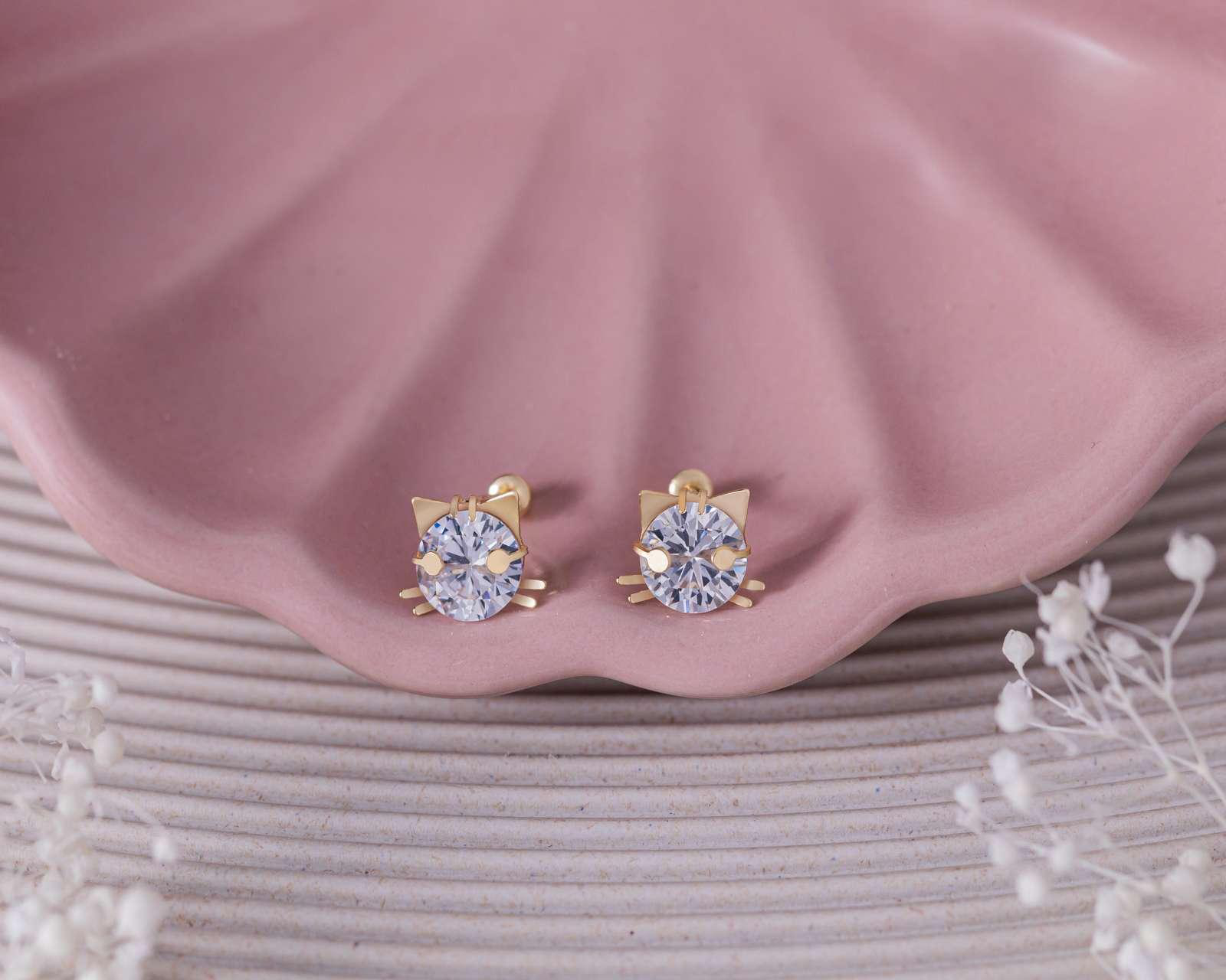 Foto 4 | Foto 4 | Broqueles de Oro 10K Sabelli