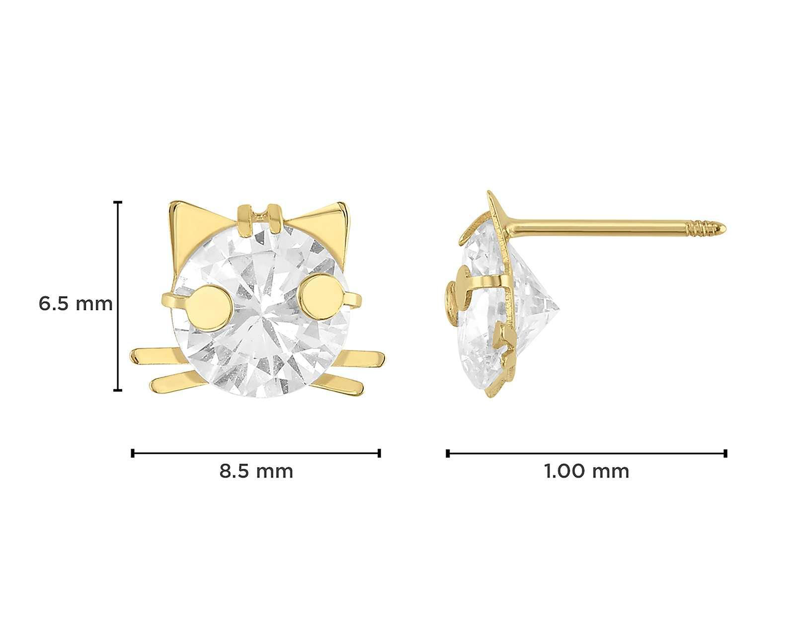 Foto 6 pulgar | Foto 5 | Broqueles de Oro 10K Sabelli