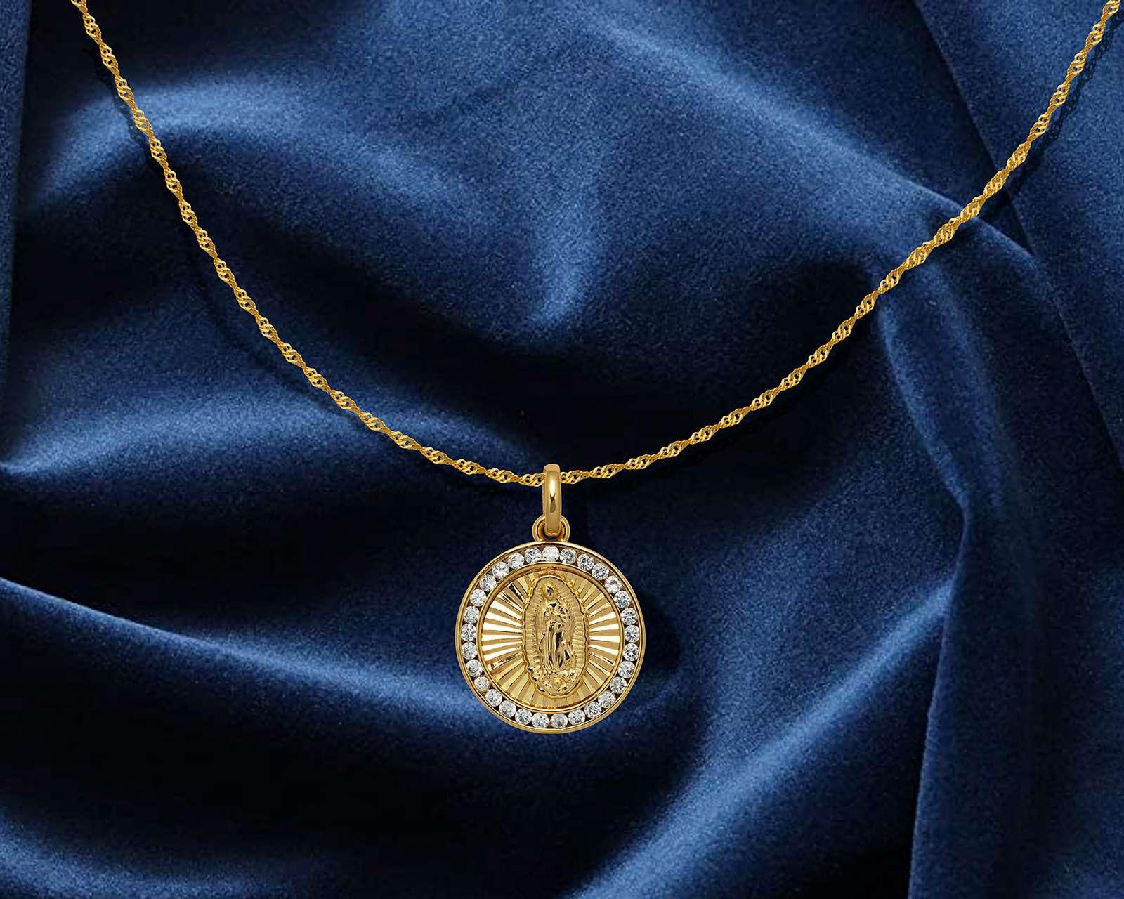 Foto 6 pulgar | Foto 5 | Medalla de Chapa de Oro 18K Sentimientos