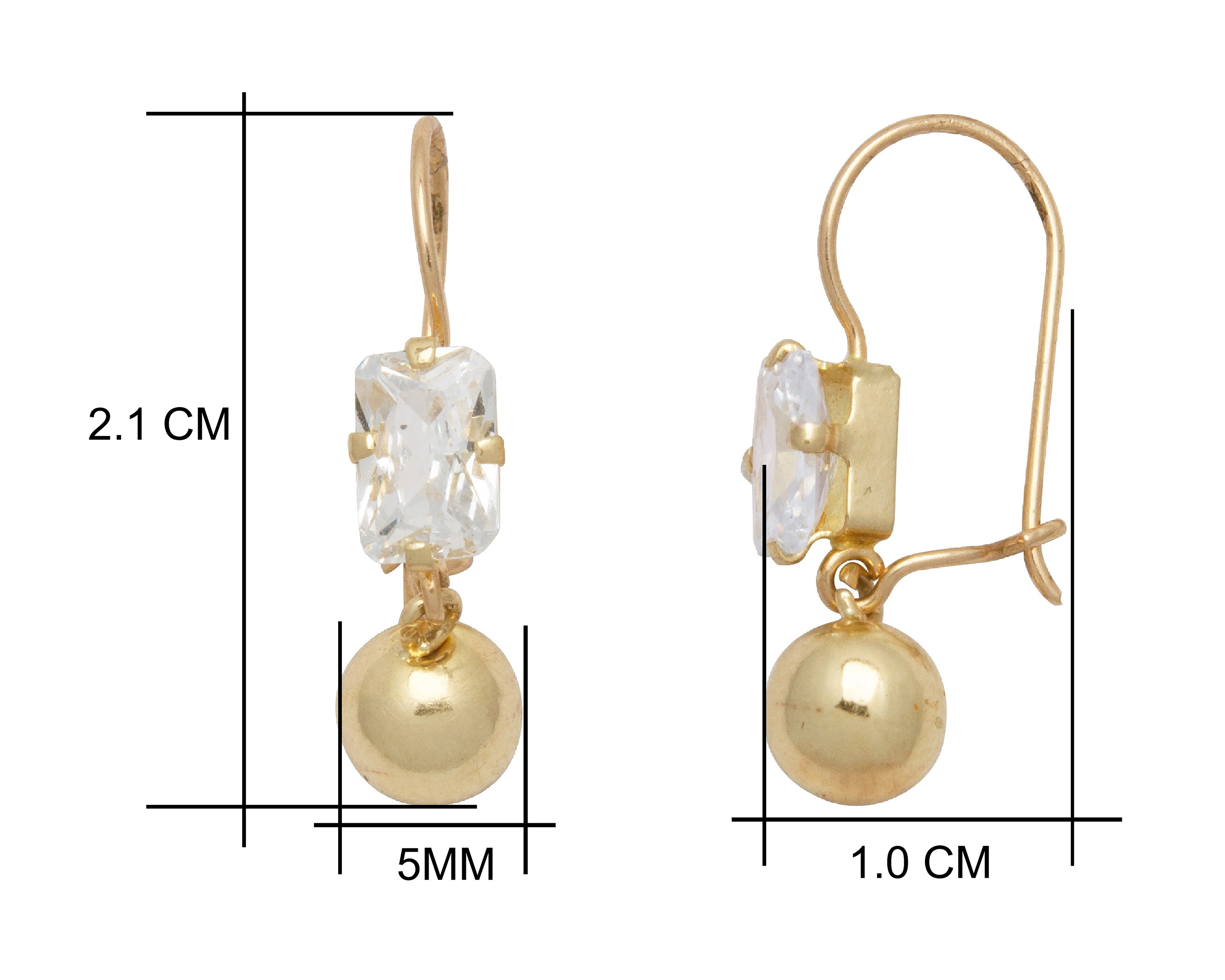 Foto 5 | Foto 5 | Aretes de Oro 10K Sentimientos