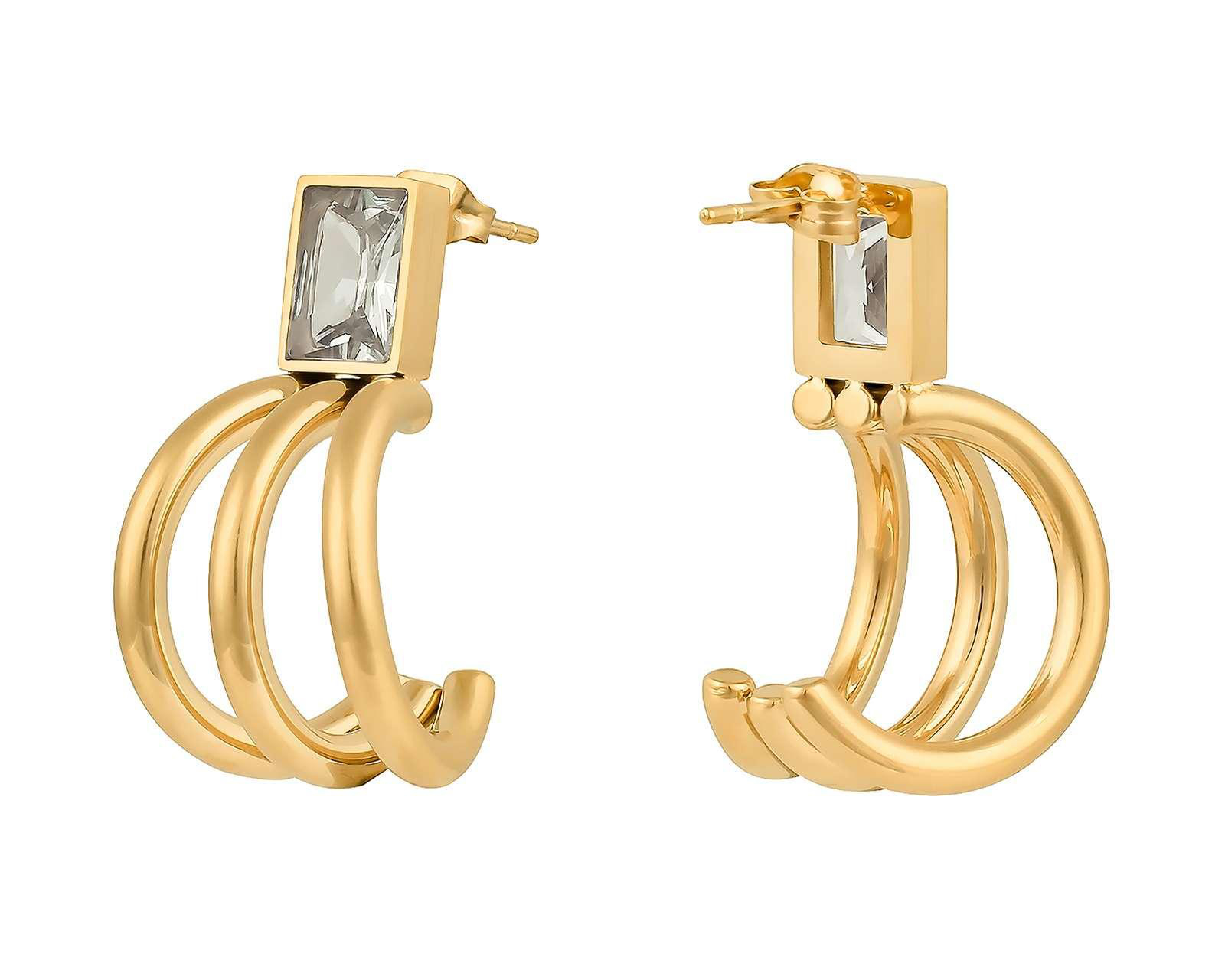 Foto 4 pulgar | Foto 3 | Aretes de Acero Inoxidable Jennifer Lopez