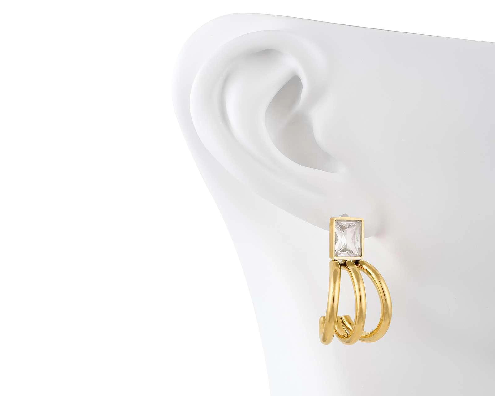 Foto 5 pulgar | Foto 4 | Aretes de Acero Inoxidable Jennifer Lopez