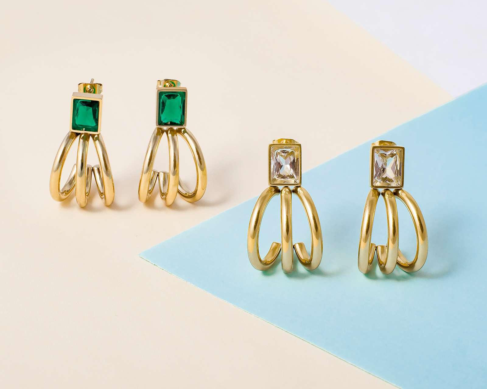 Foto 5 | Foto 5 | Aretes de Acero Inoxidable Jennifer Lopez