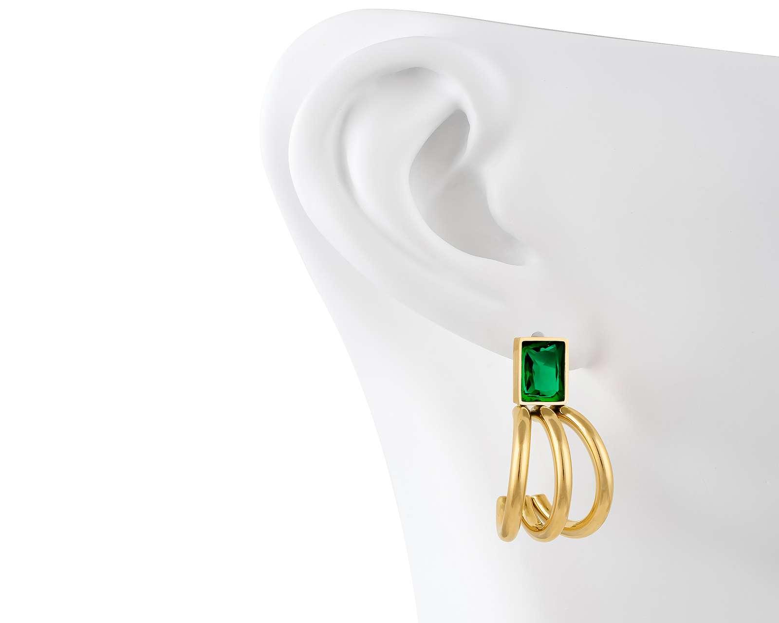 Foto 7 pulgar | Foto 6 | Aretes de Acero Inoxidable Jennifer Lopez