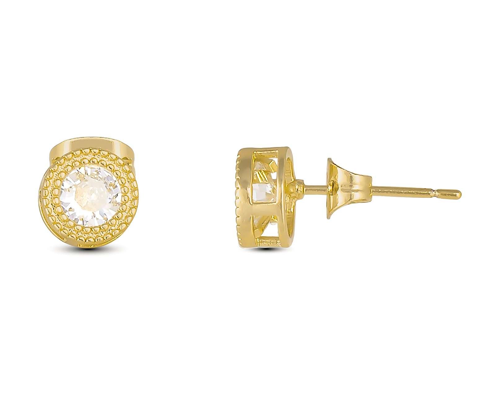 Aretes de Chapa de Oro 18K Plafer