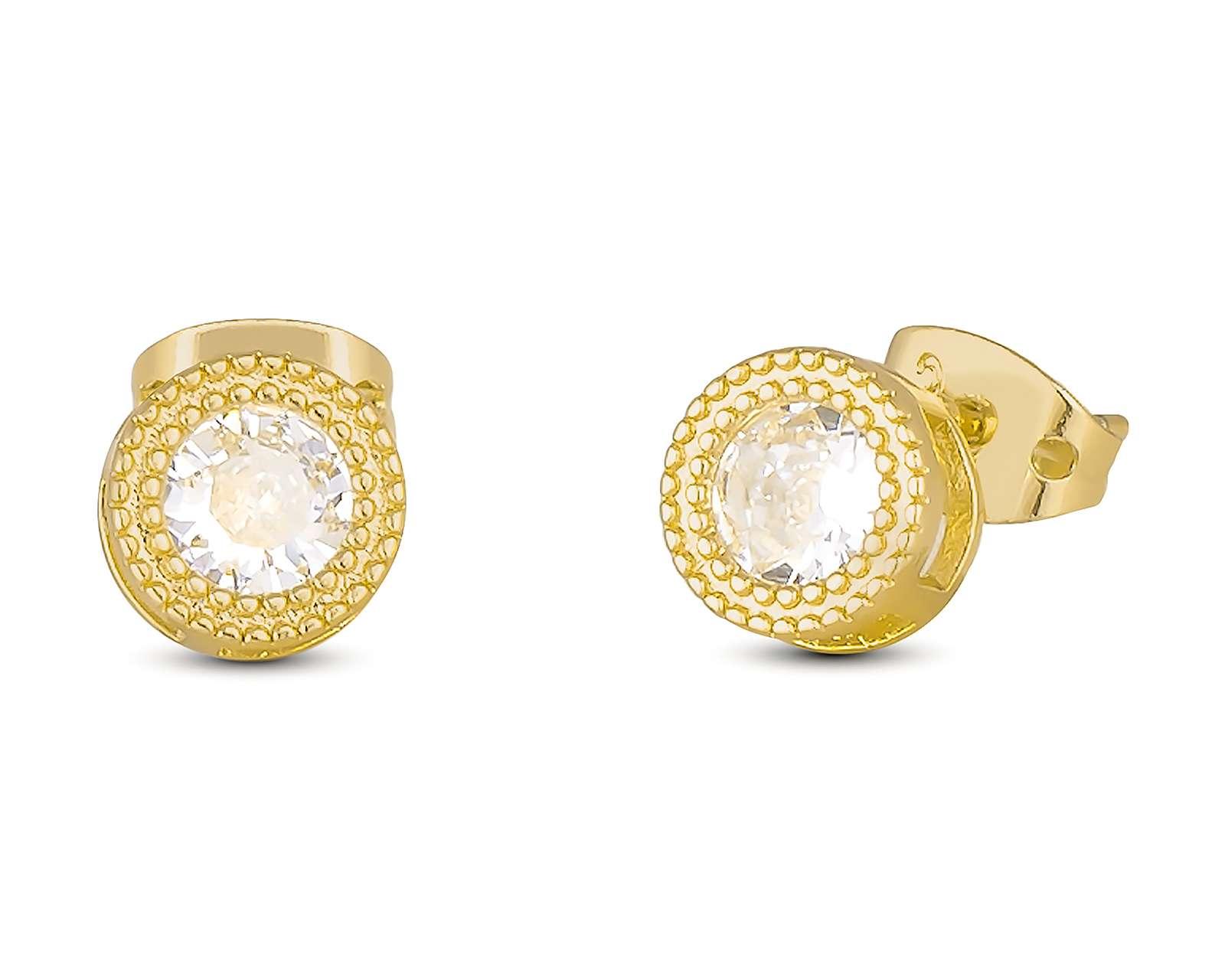 Foto 3 pulgar | Foto 2 | Aretes de Chapa de Oro 18K Plafer