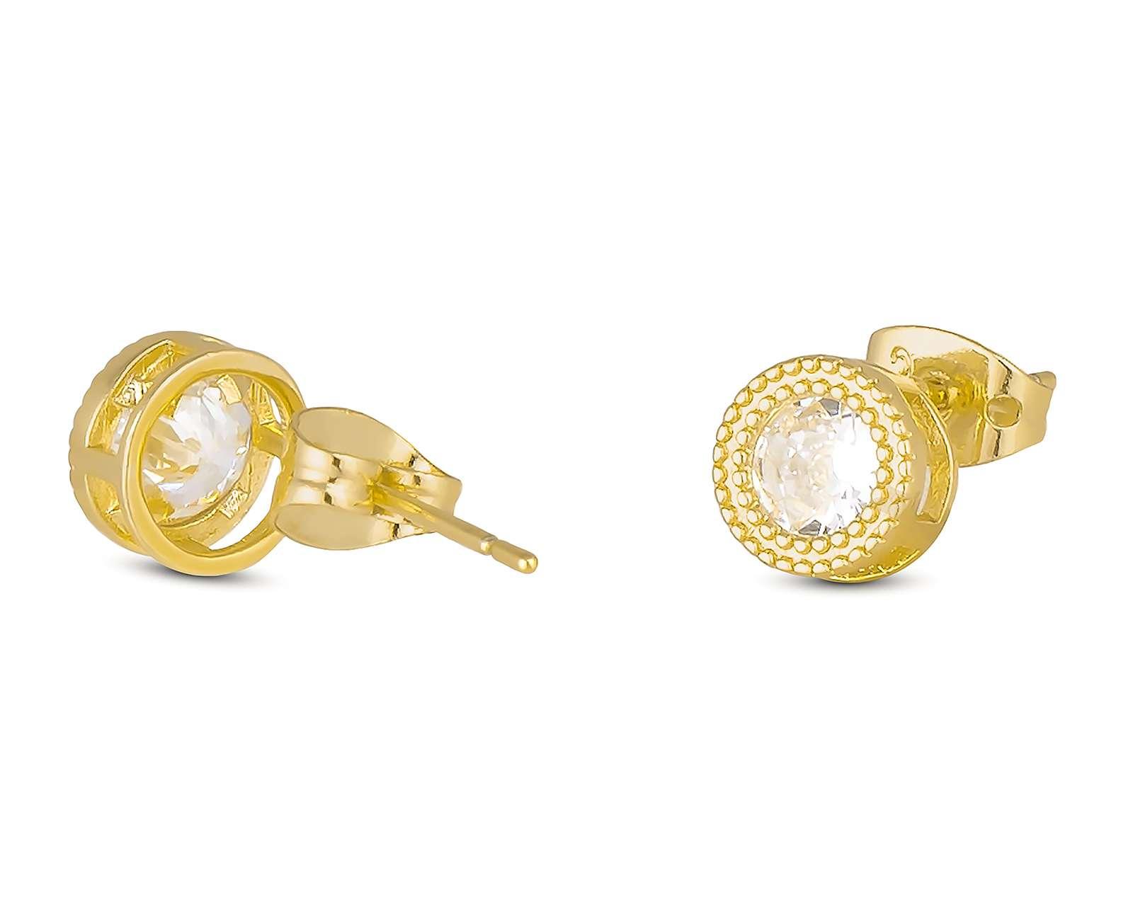 Foto 4 pulgar | Foto 3 | Aretes de Chapa de Oro 18K Plafer