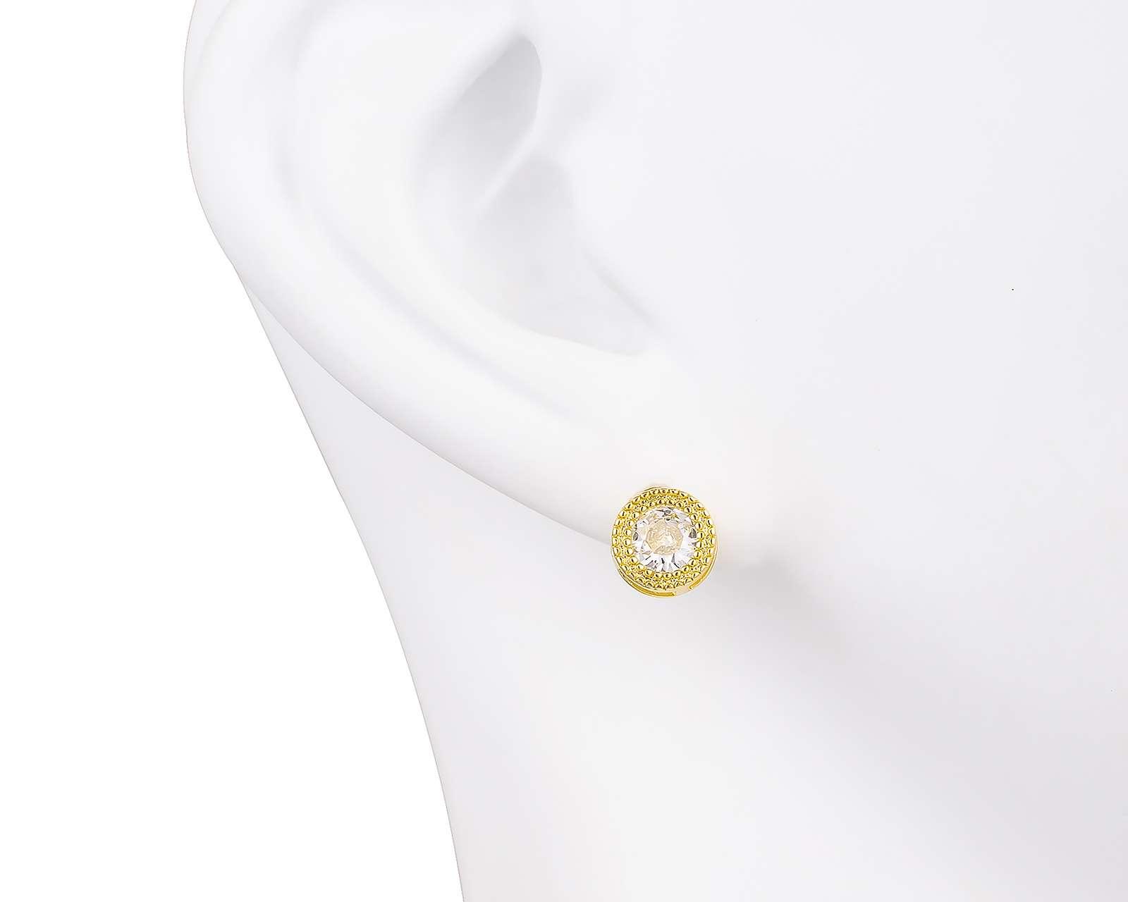 Foto 6 pulgar | Foto 5 | Aretes de Chapa de Oro 18K Plafer