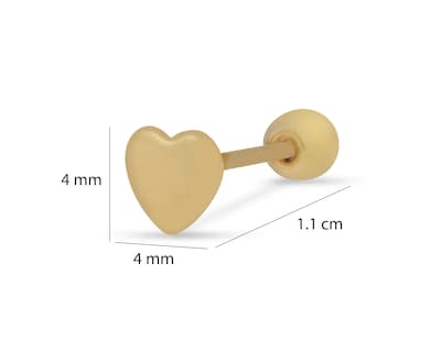 Foto 5 | Foto 5 | Aretes Corazón de Oro 14K Baby Colors