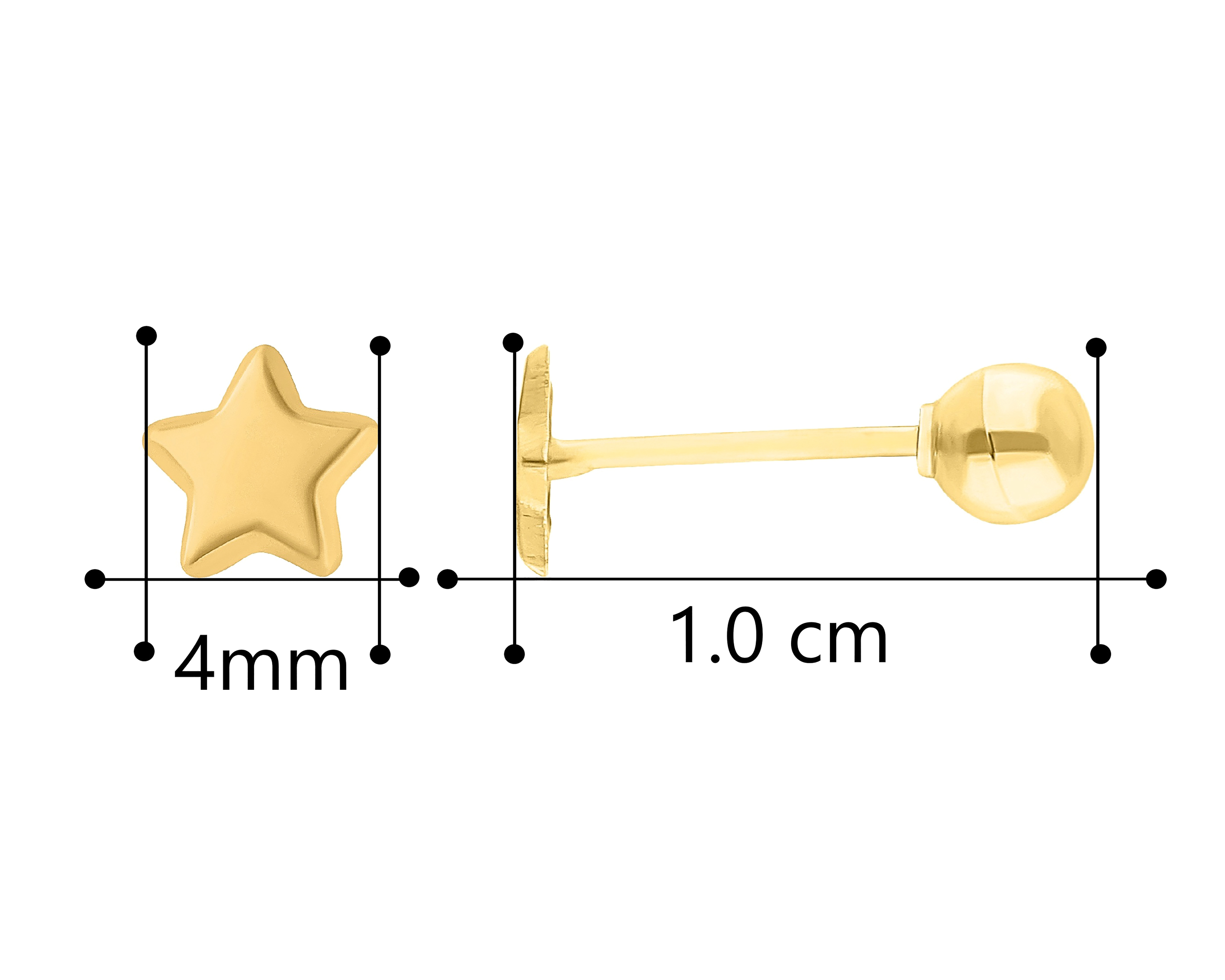 Foto 6 | Foto 6 | Broqueles Estrella de Oro 14K Sentimientos