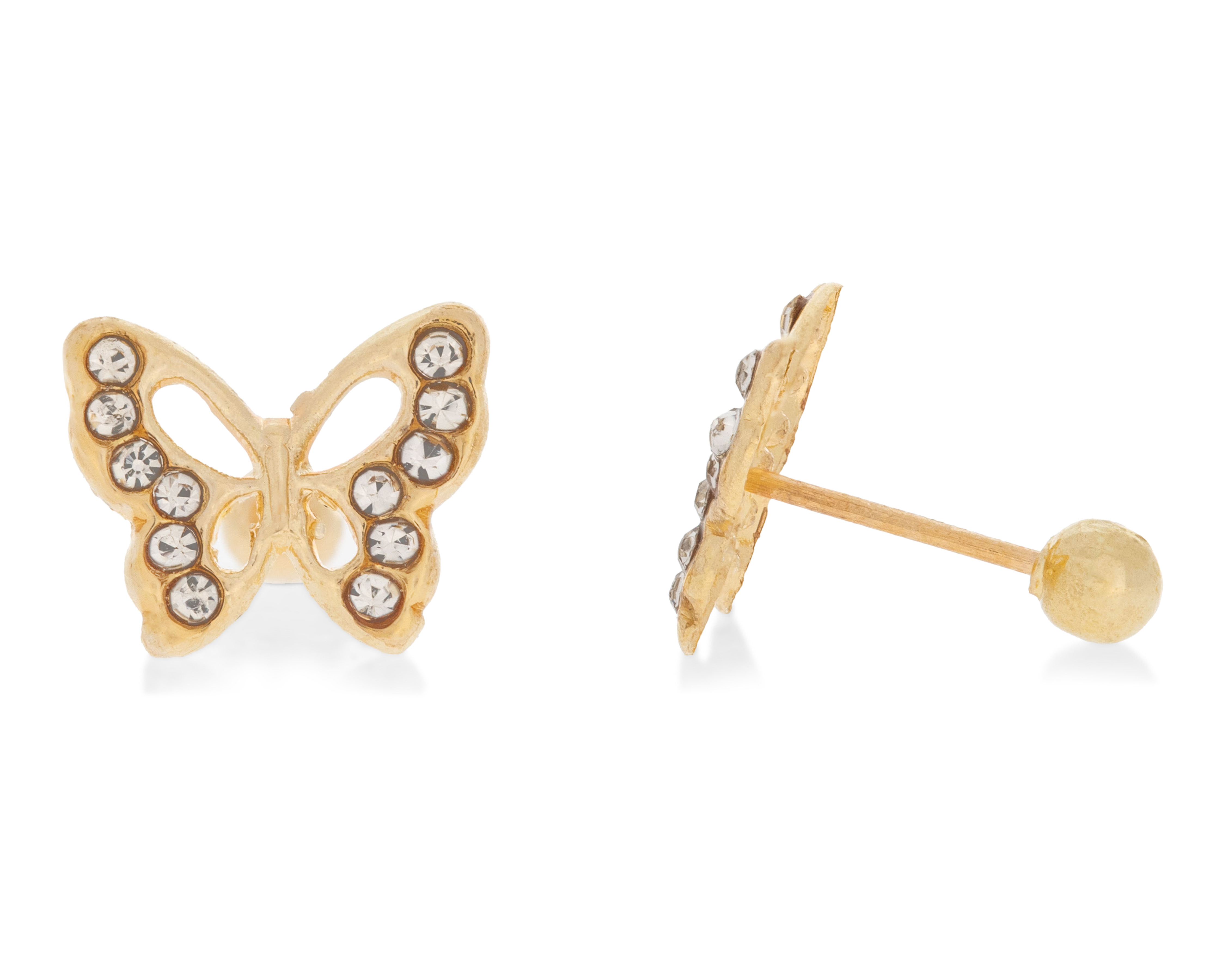 Broqueles Mariposa de Oro 10K Sentimientos