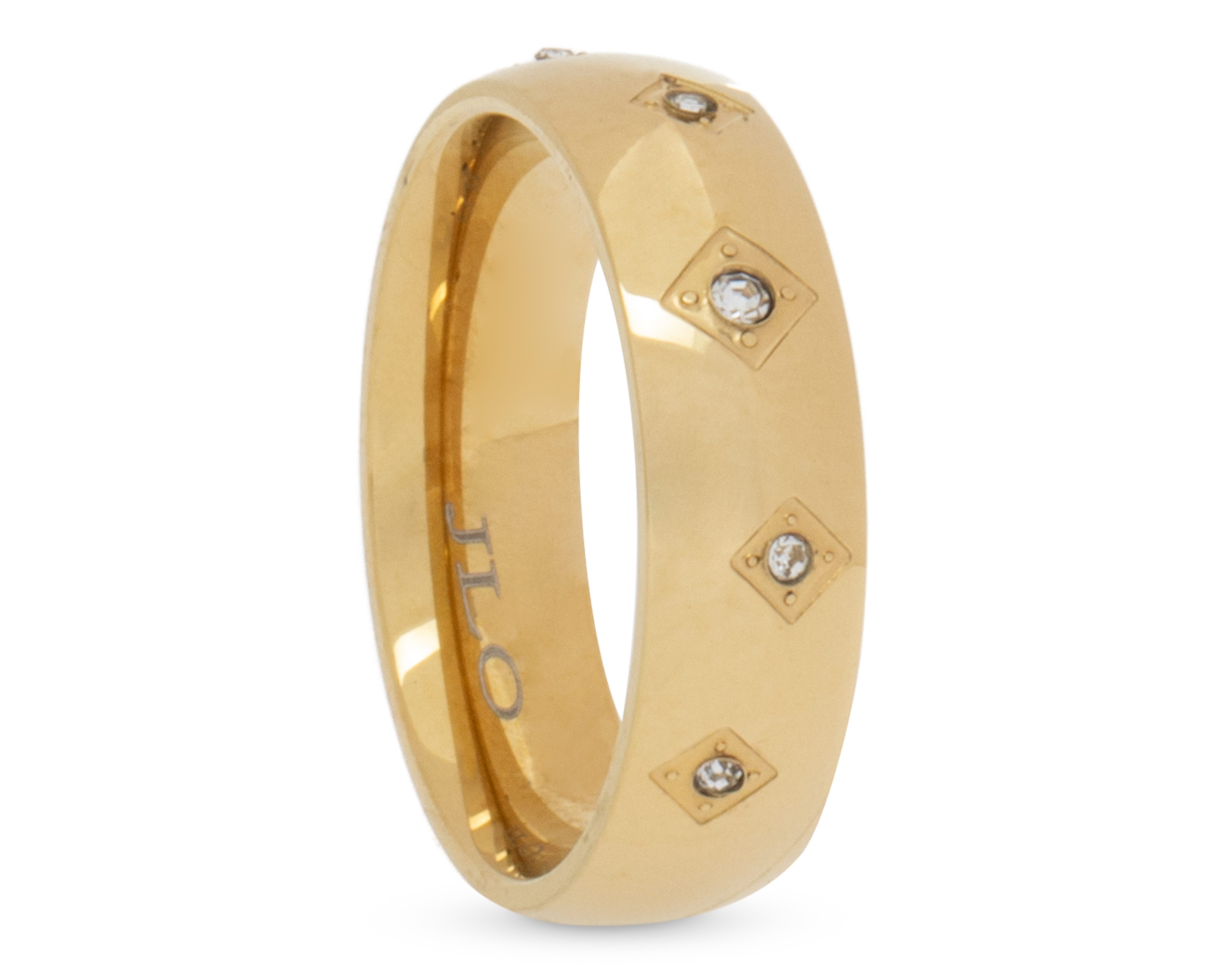 Foto 2 pulgar | Foto 1 | Anillo de Acero Inoxidable Jennifer Lopez Talla 8