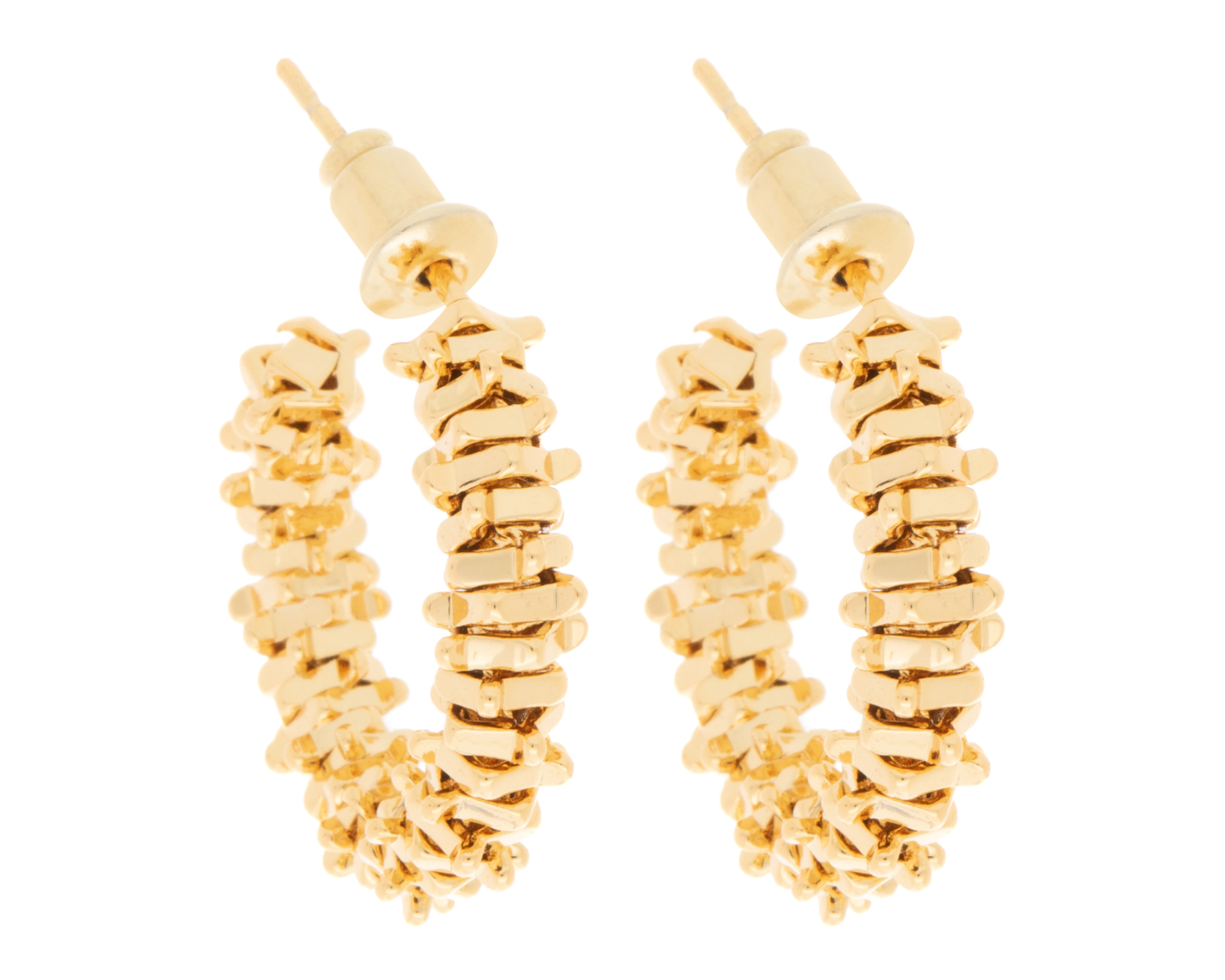 Foto 3 pulgar | Foto 2 | Arracadas de Chapa de Oro 18K Ideajoy