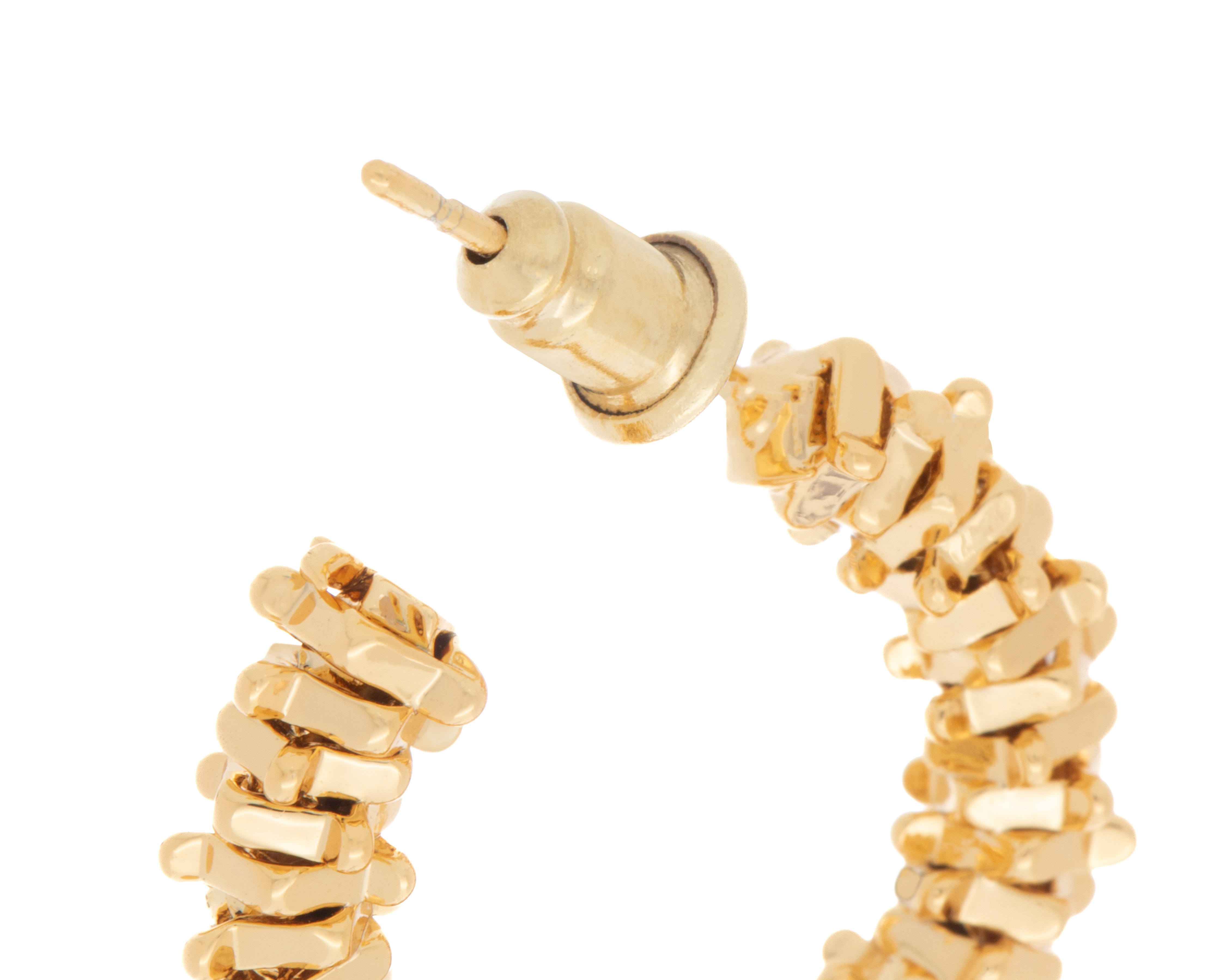 Foto 4 pulgar | Foto 3 | Arracadas de Chapa de Oro 18K Ideajoy