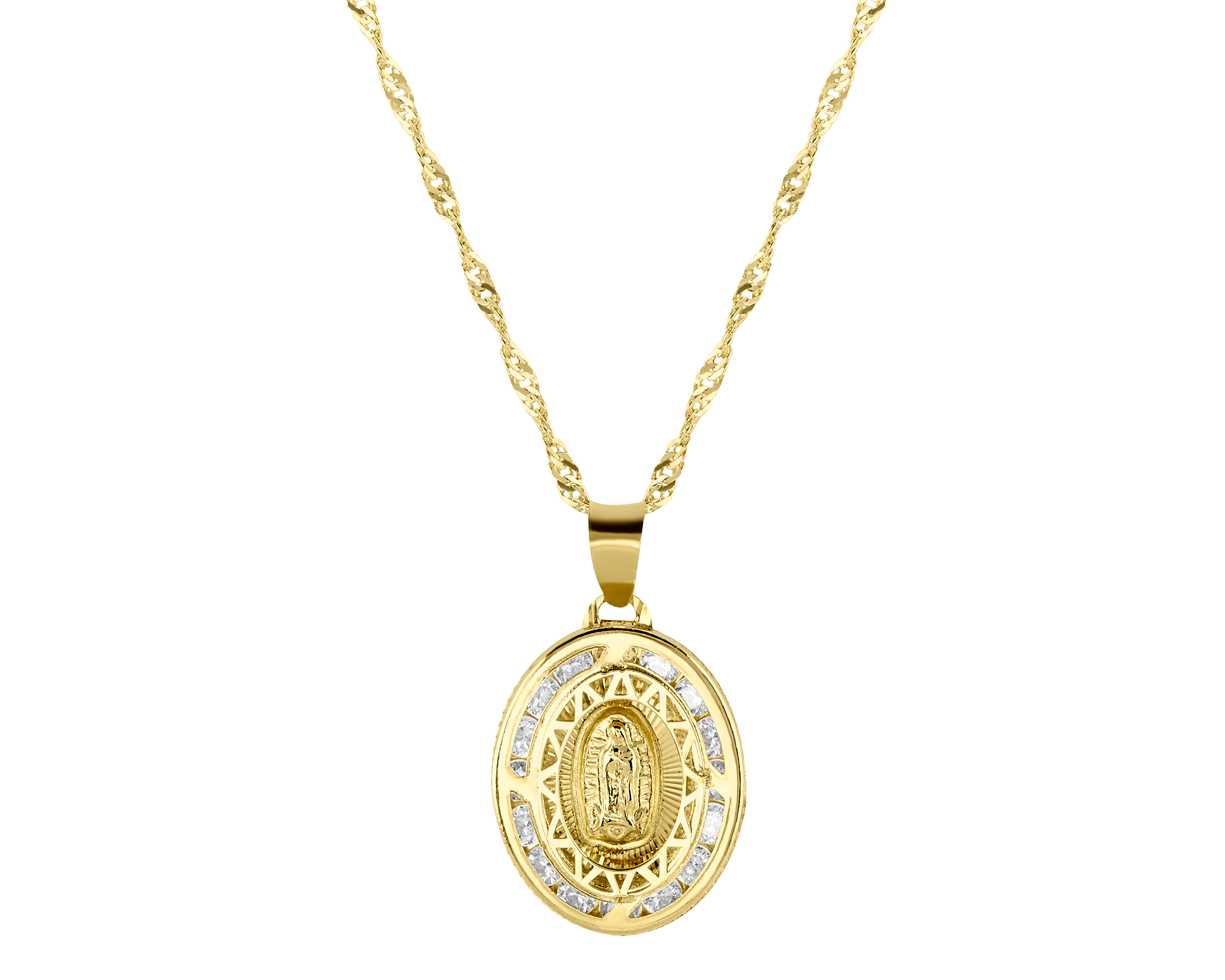 Collar Virgen de Guadalupe de Oro 10K Sabelli