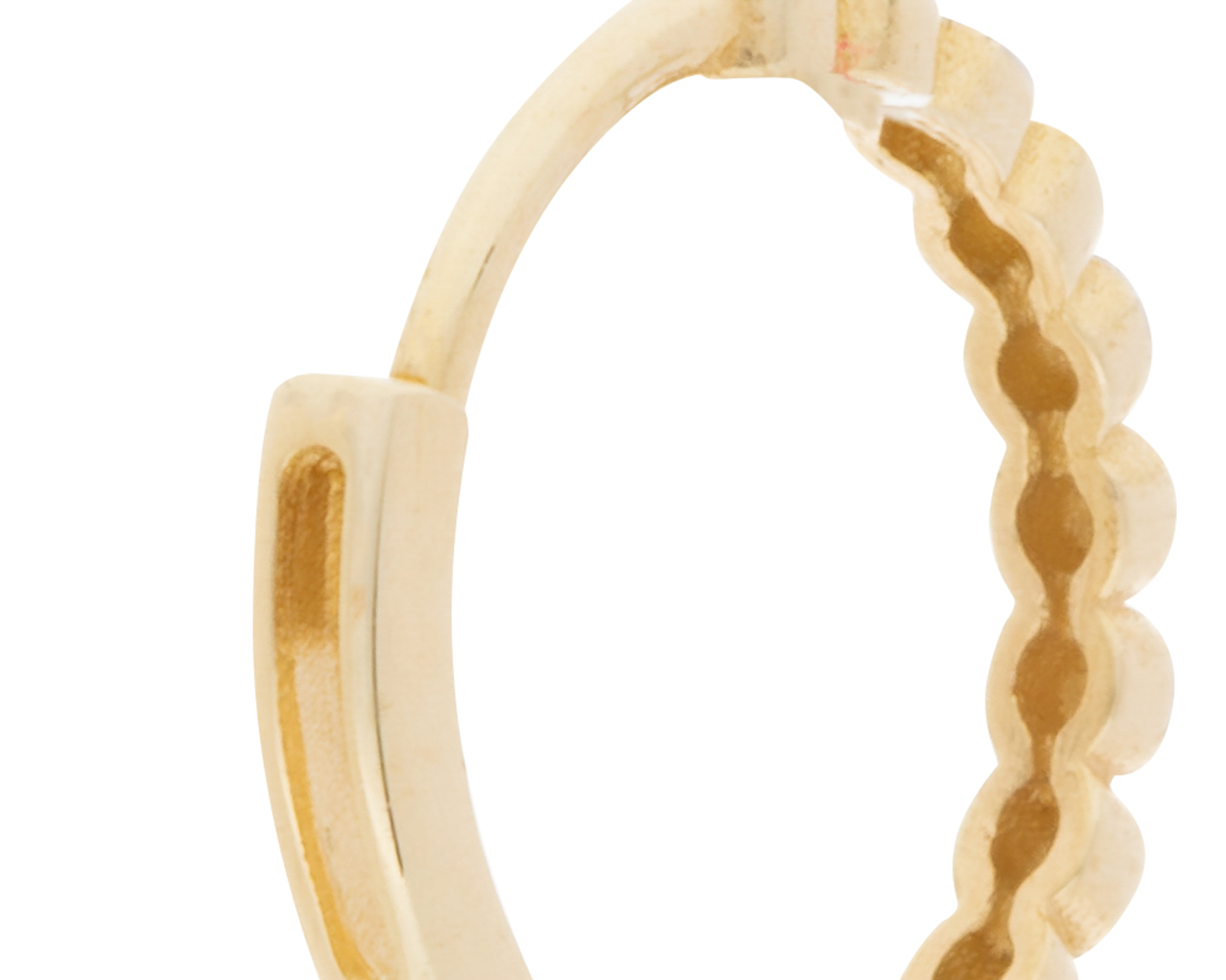 Foto 4 pulgar | Foto 3 | Aretes de Oro Turco 10K Arpas