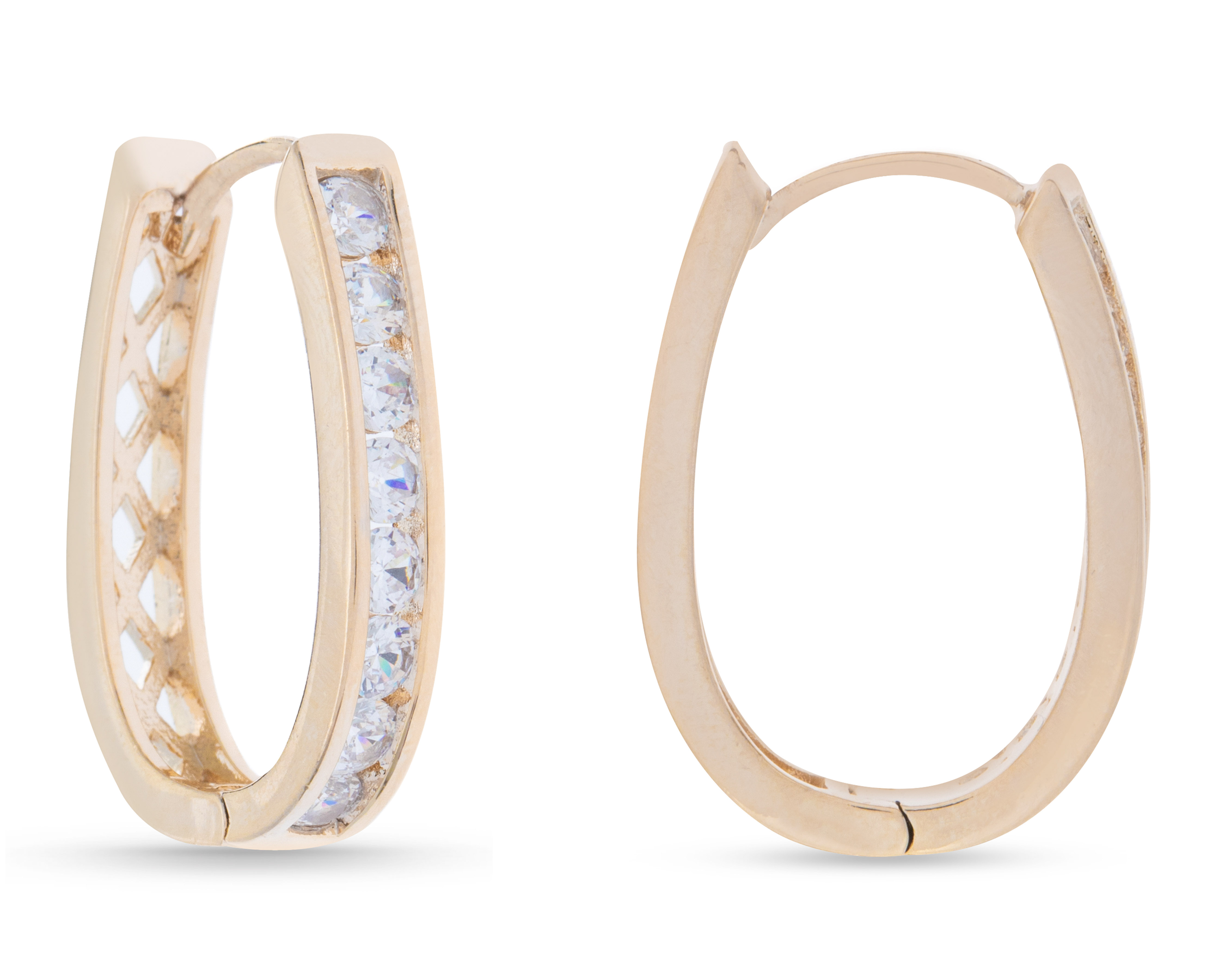 Foto 3 pulgar | Foto 2 | Aretes de Chapa de Oro 18K Petra