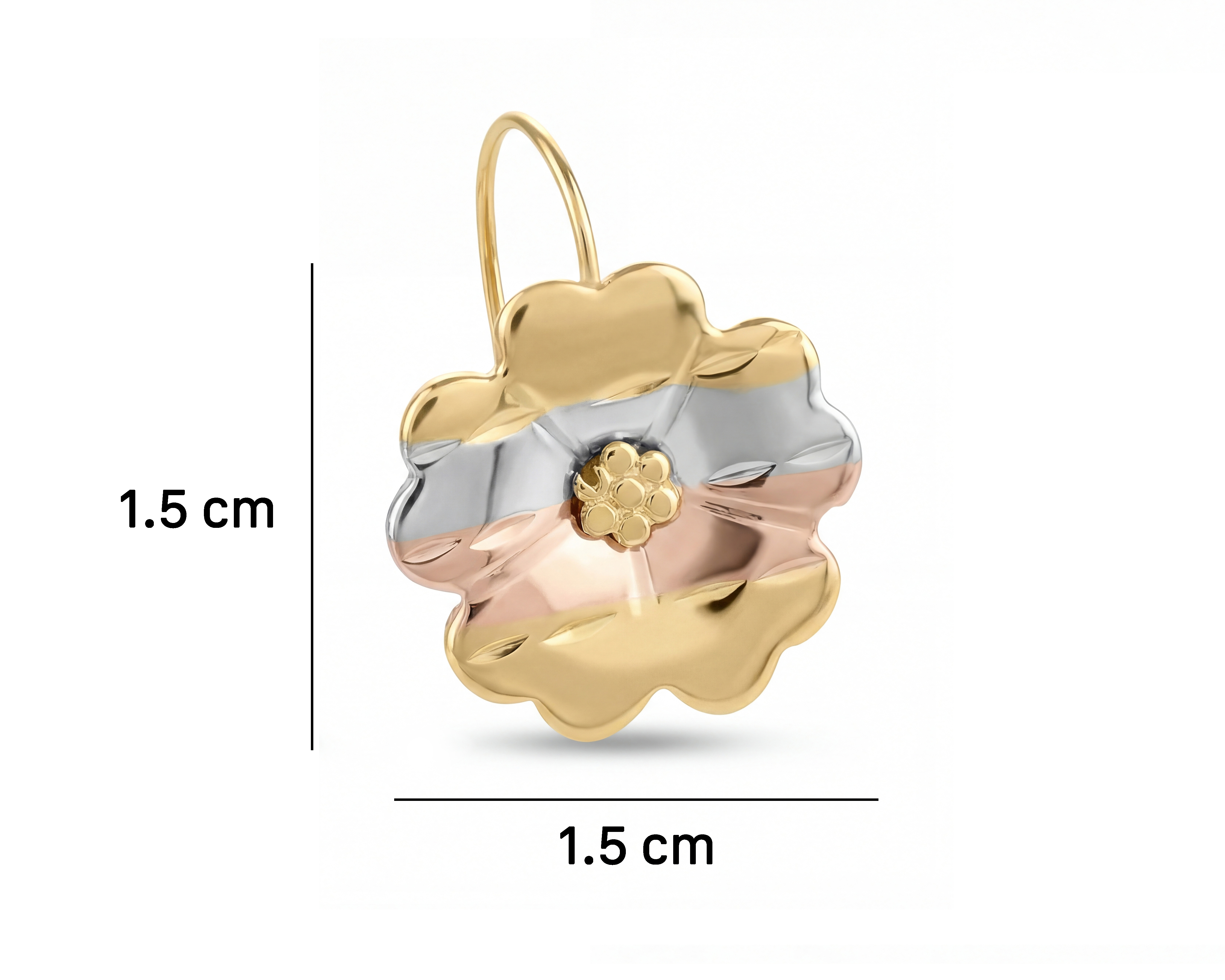 Foto 6 | Foto 6 | Aretes Flor de Oro 10k Divkuo