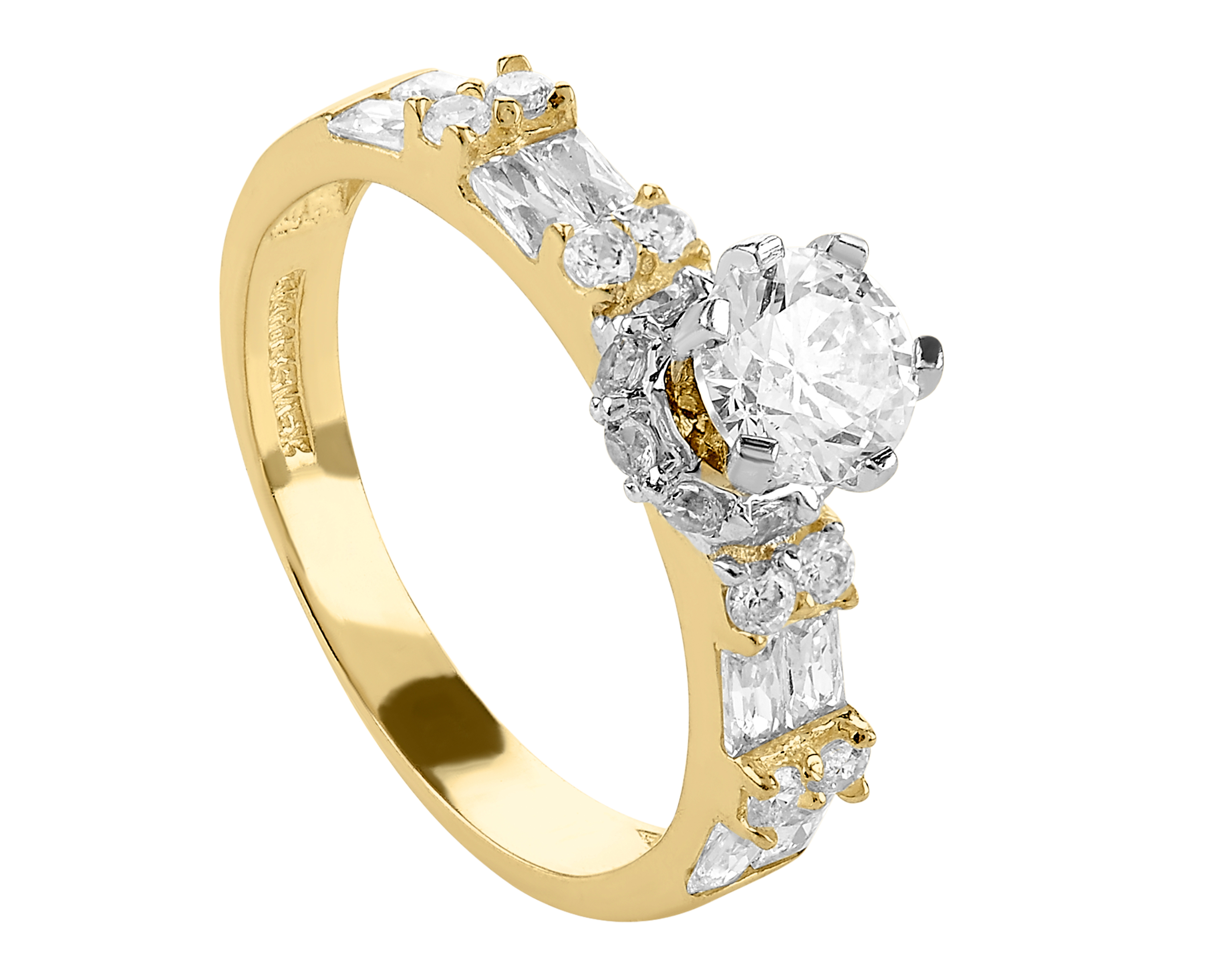 Anillo De Compromiso de Oro 14K Talla 7