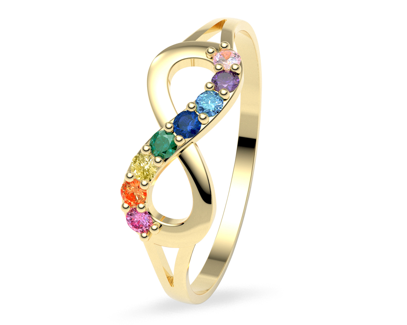 Anillo Infinito de Oro 10K Amelie Talla 7