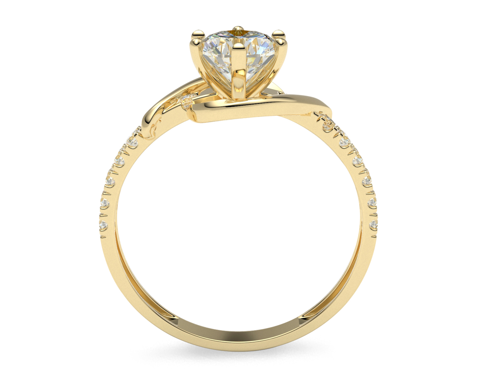 Foto 4 pulgar | Foto 3 | Anillo De Compromiso de Oro 14K Talla 7