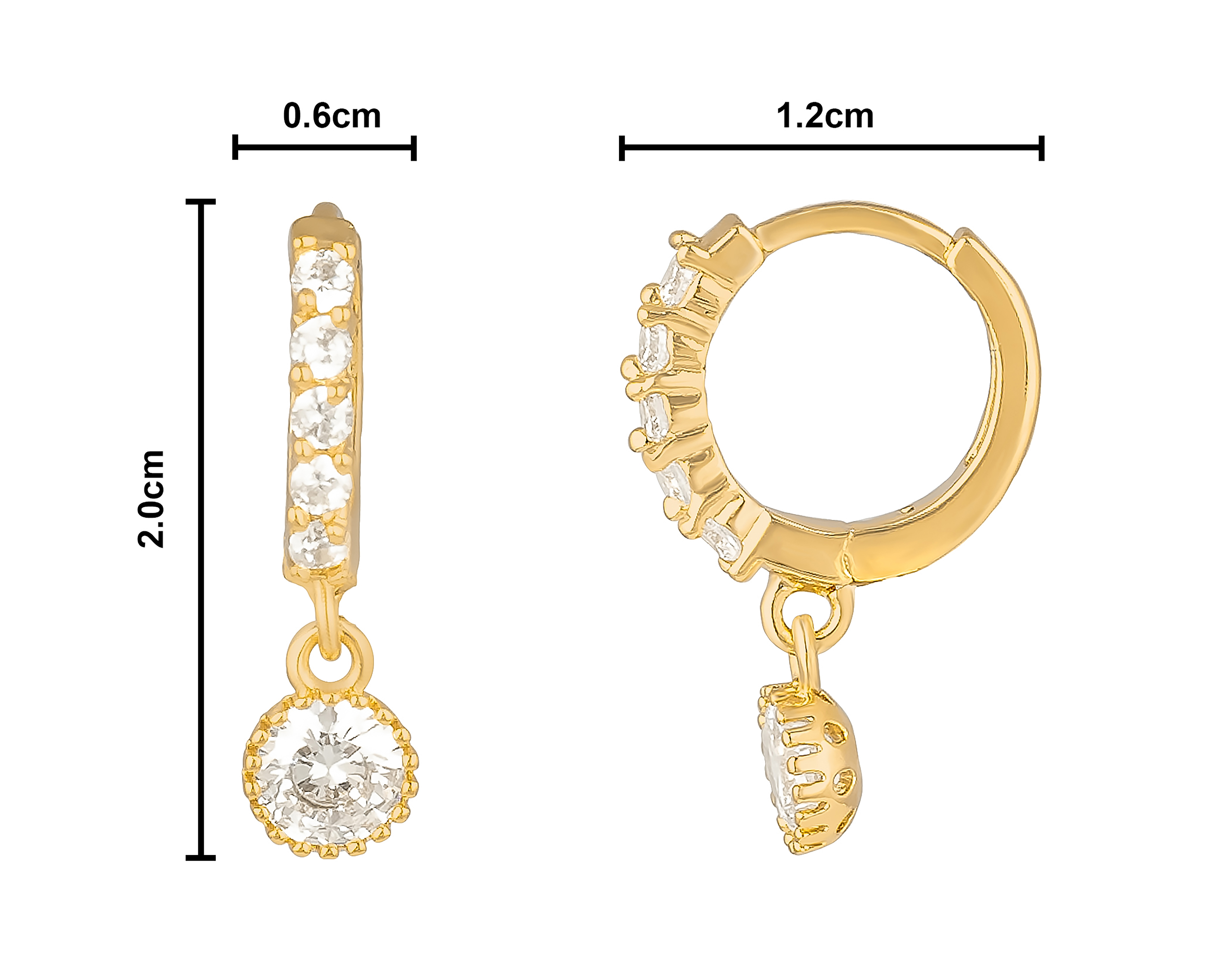 Foto 5 pulgar | Foto 4 | Aretes de Chapa de Oro 18K Plafer