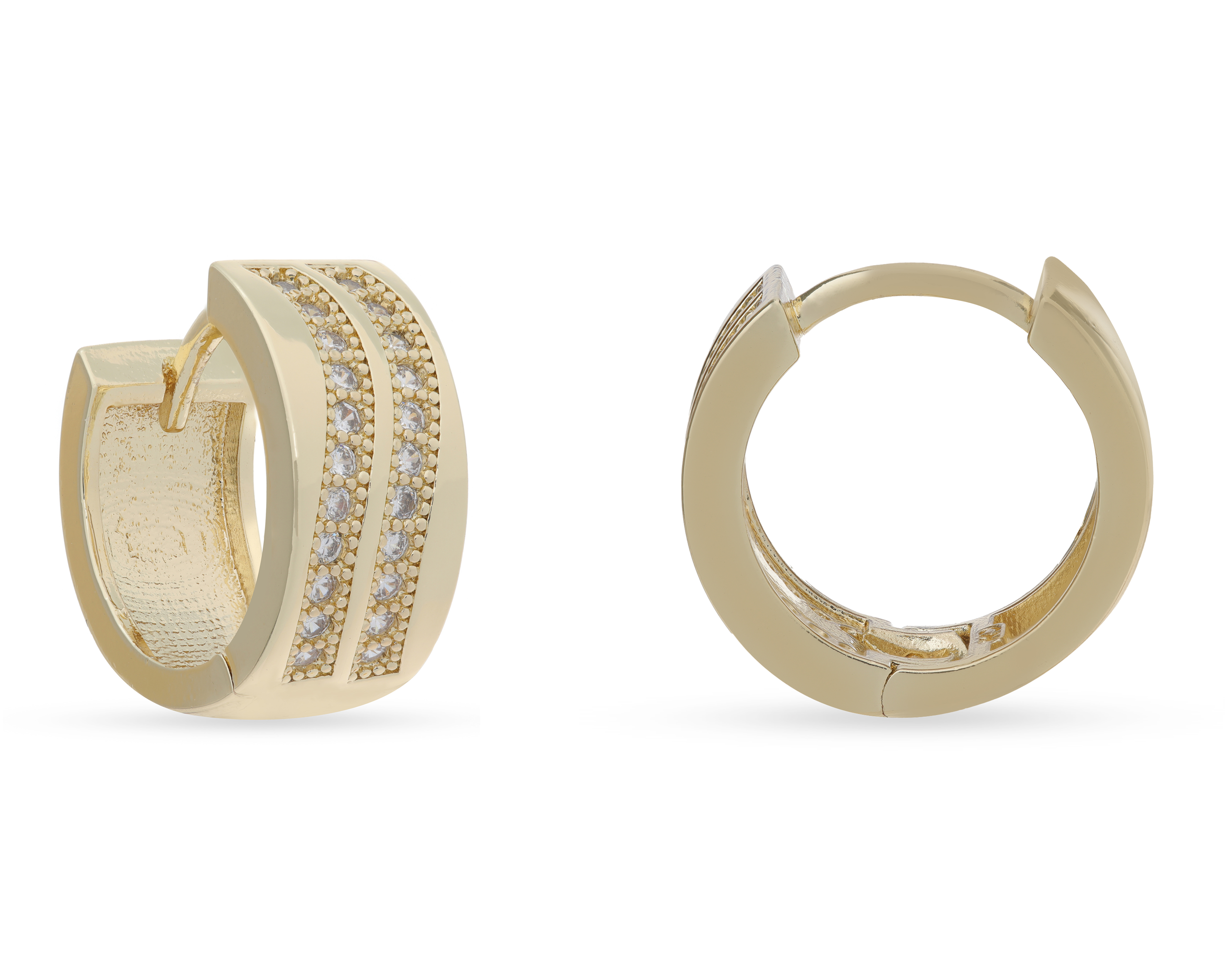 Aretes de Chapa de Oro 18K Plafer