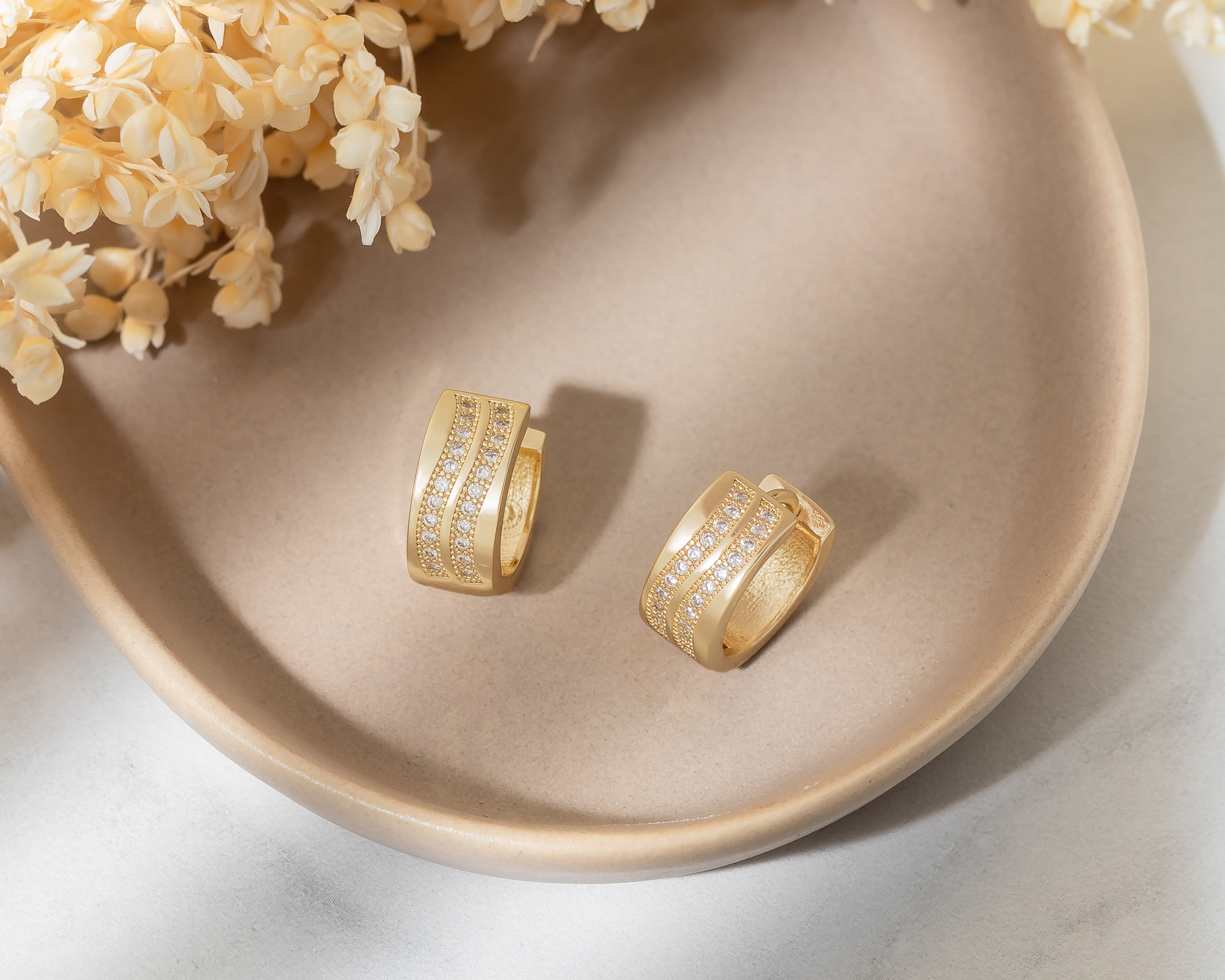 Foto 5 | Foto 5 | Aretes de Chapa de Oro 18K Plafer