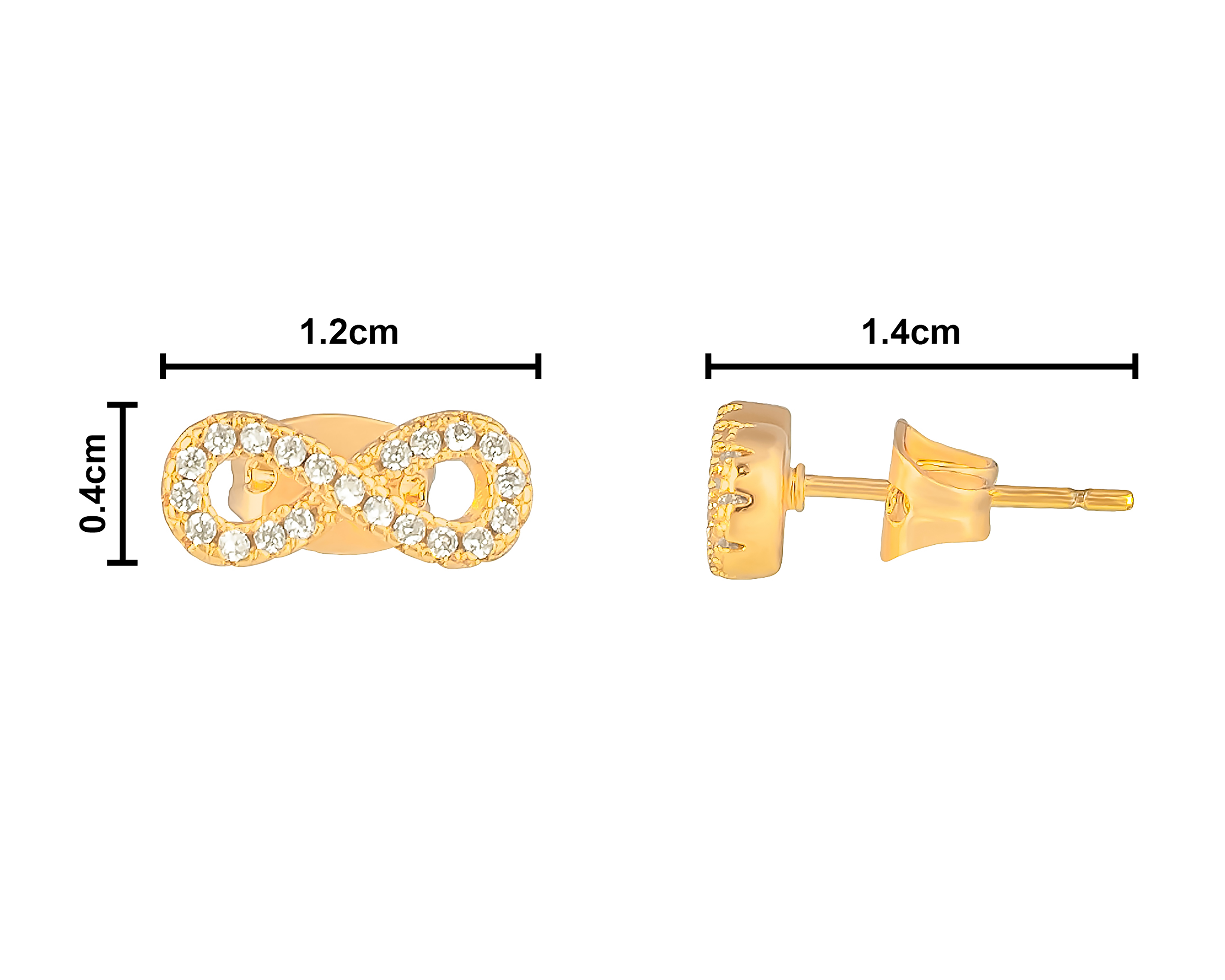 Foto 5 pulgar | Foto 4 | Aretes de Chapa de Oro 18K Plafer