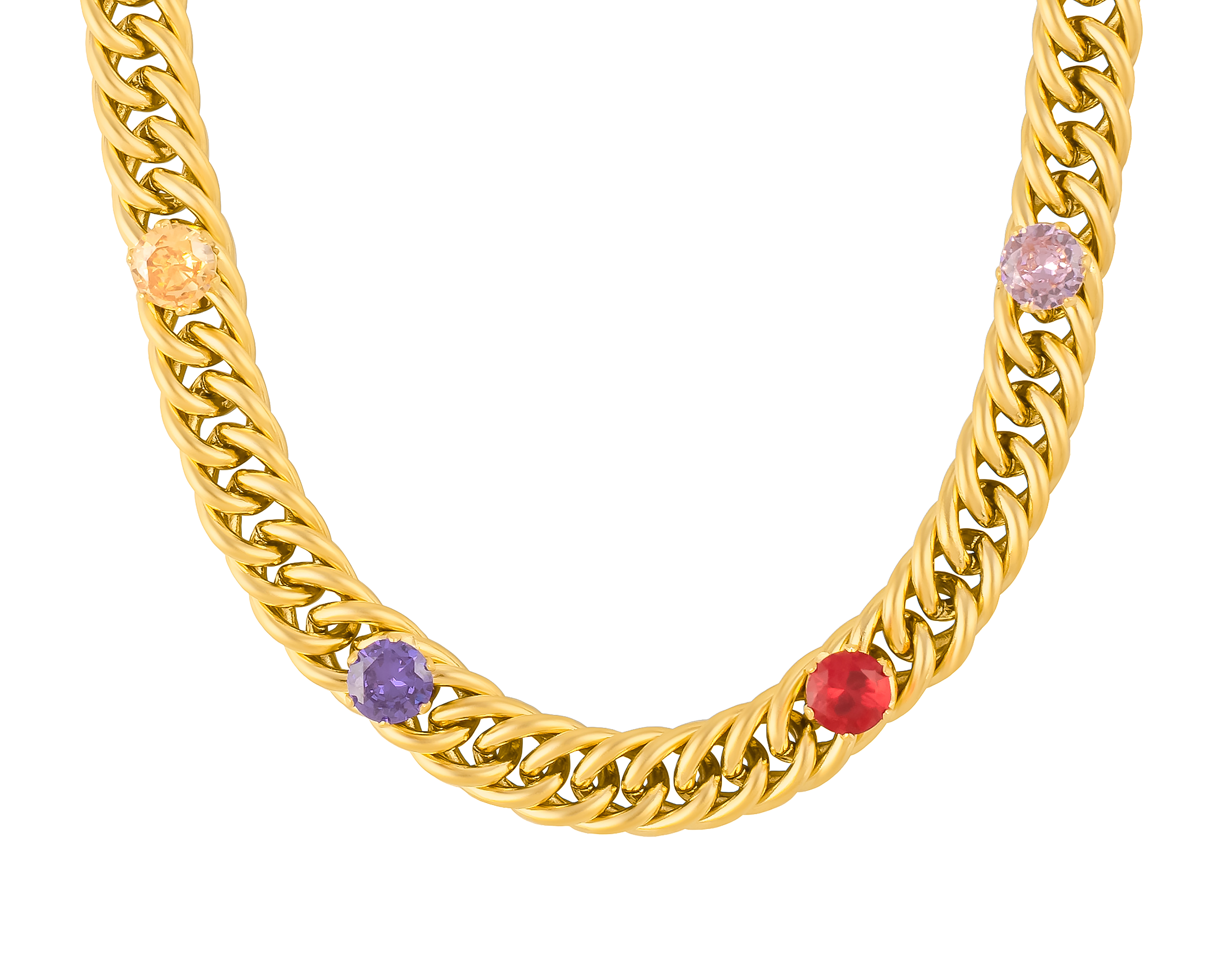 Foto 3 pulgar | Foto 2 | Collar de Acero Inoxidable Jennifer Lopez