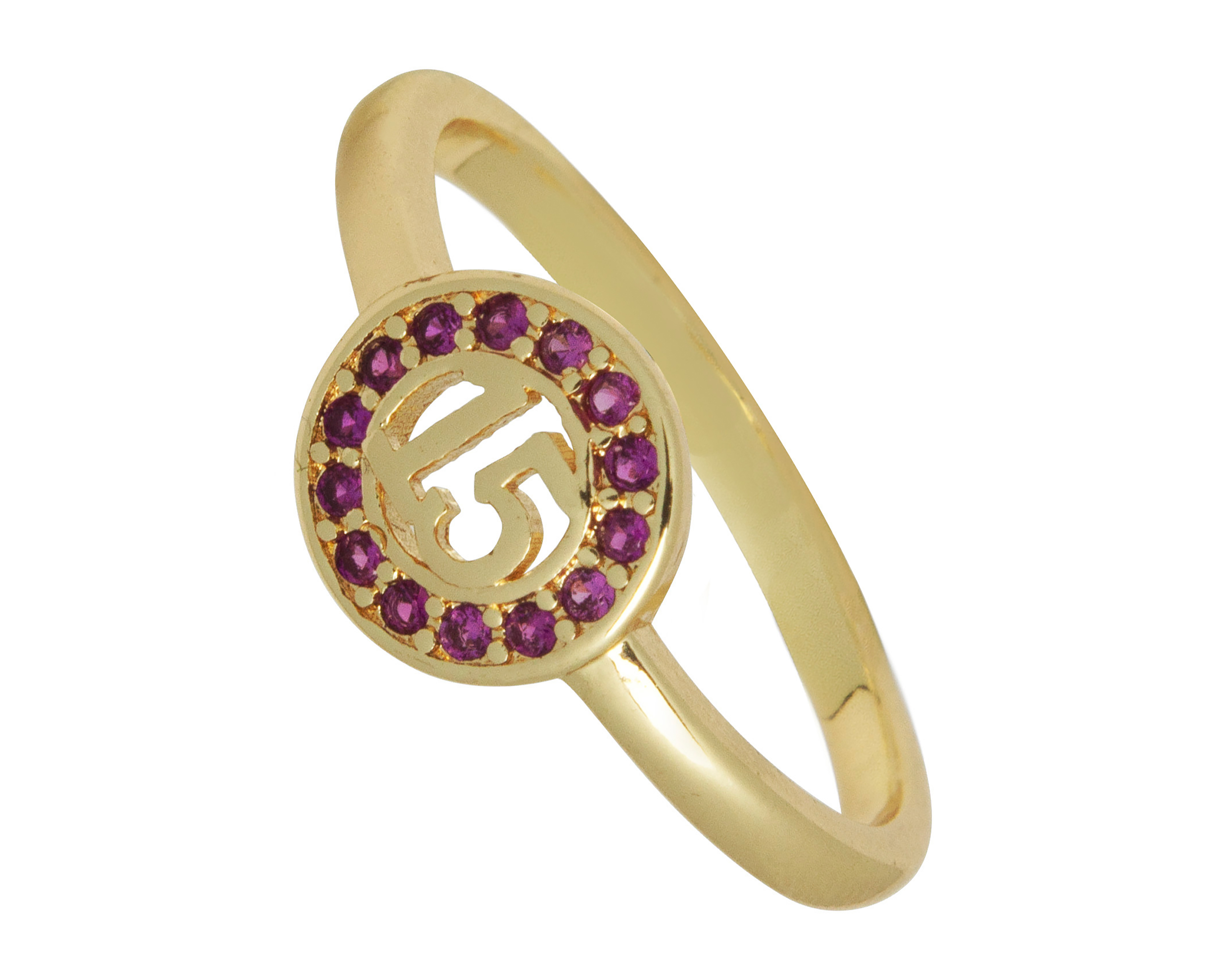Anillo de Chapa de Oro 18K Nro. 7-7.5