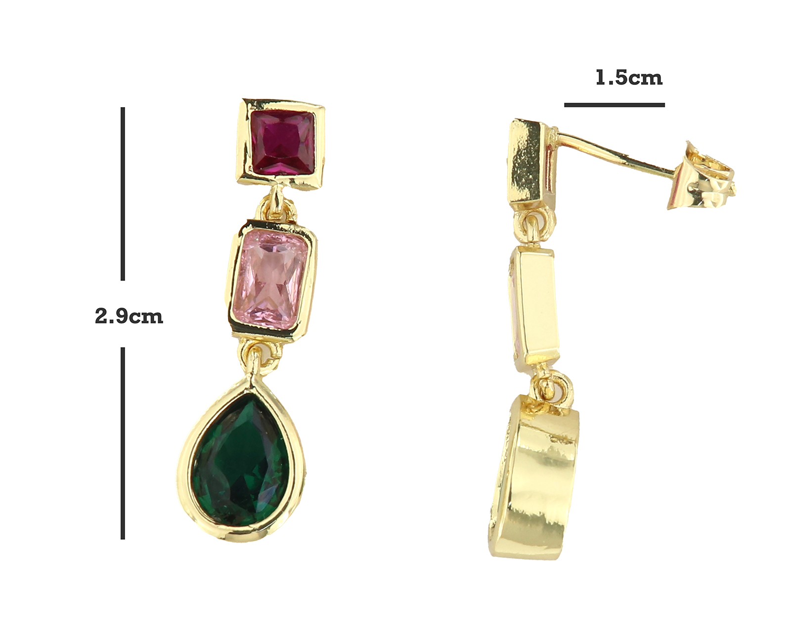 Foto 4 pulgar | Foto 3 | Aretes de Chapa de Oro 18K Petra