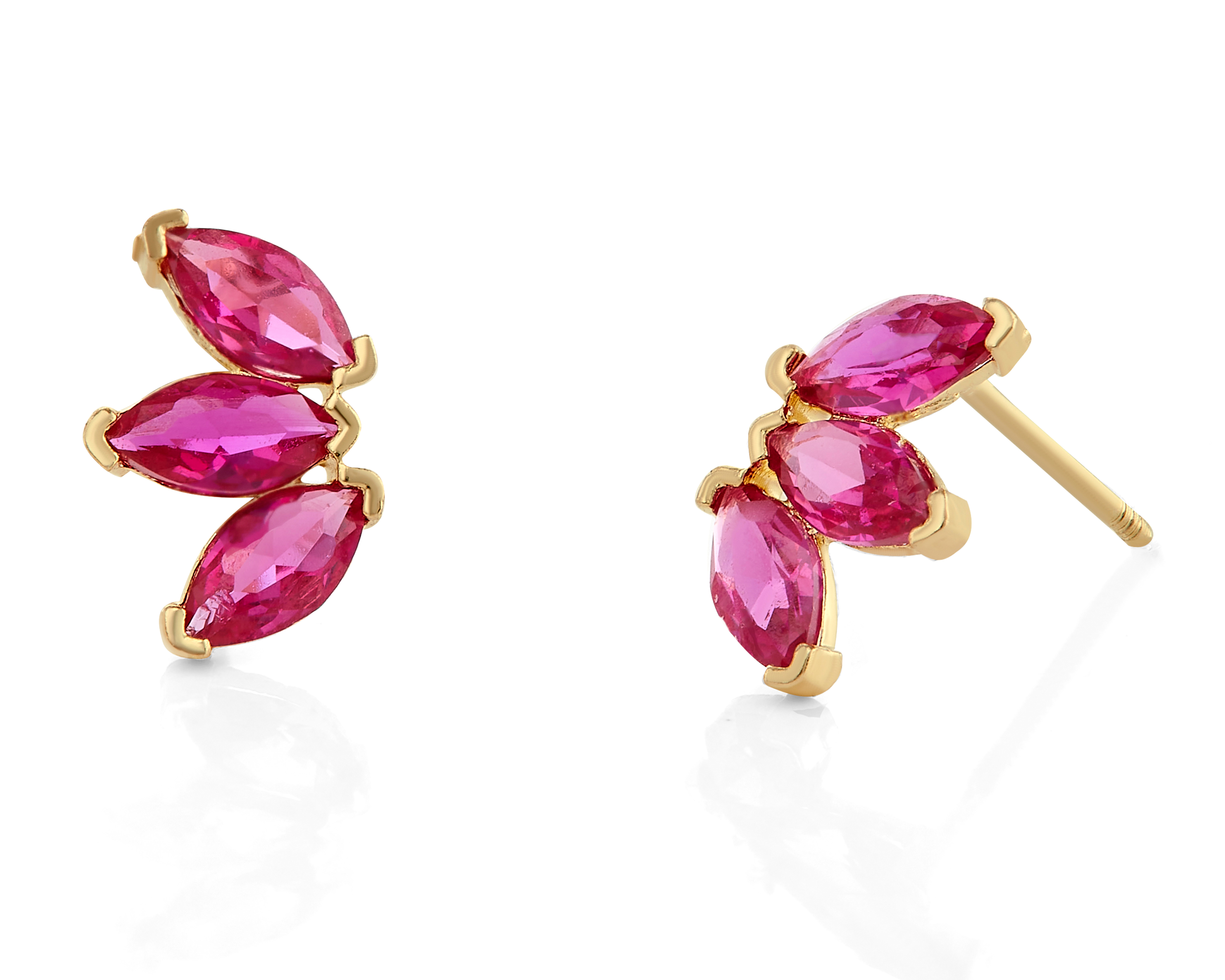 Foto 2 pulgar | Foto 1 | Broqueles de Oro 10K Sabelli