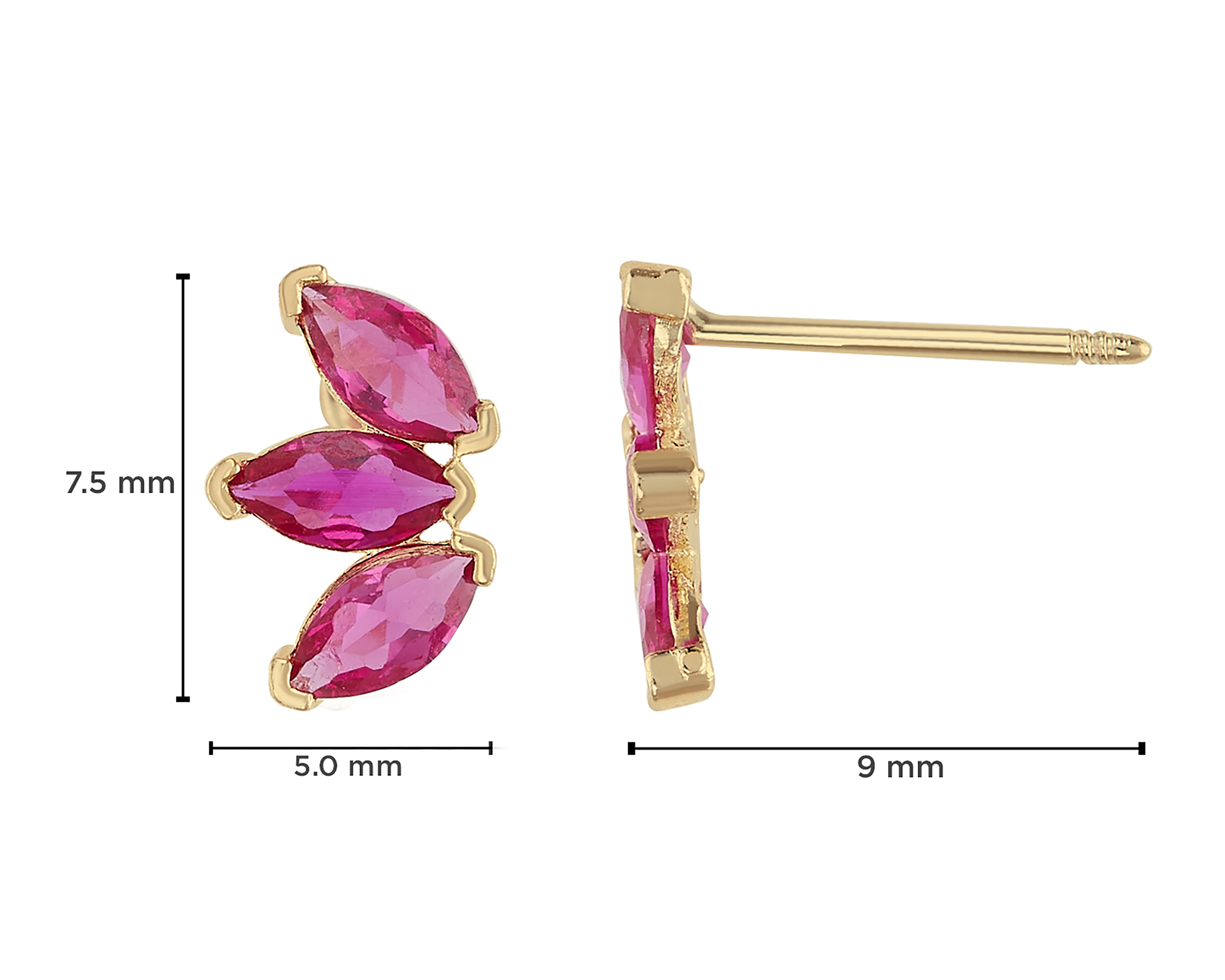 Foto 7 pulgar | Foto 6 | Broqueles de Oro 10K Sabelli