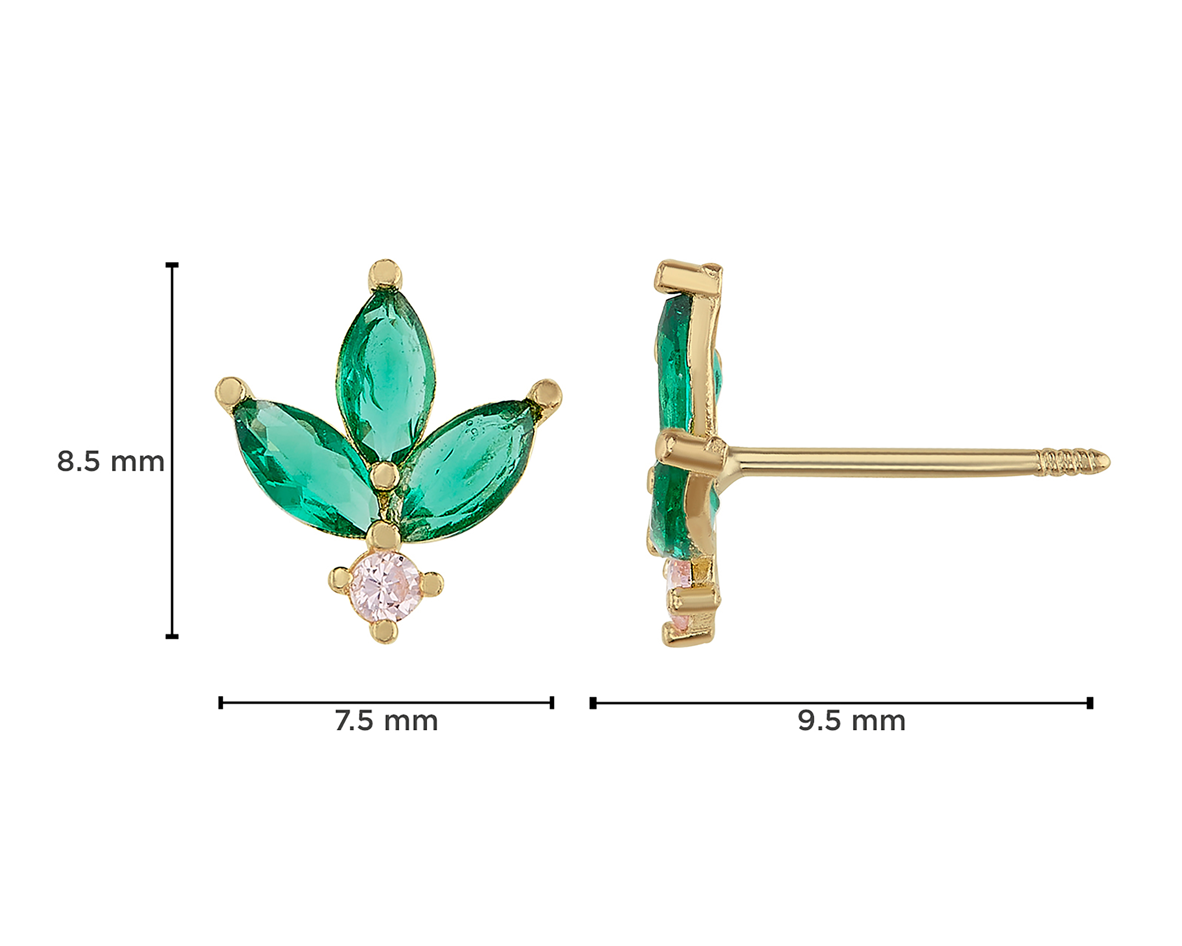 Foto 4 pulgar | Foto 3 | Broqueles de Oro 10K Sabelli