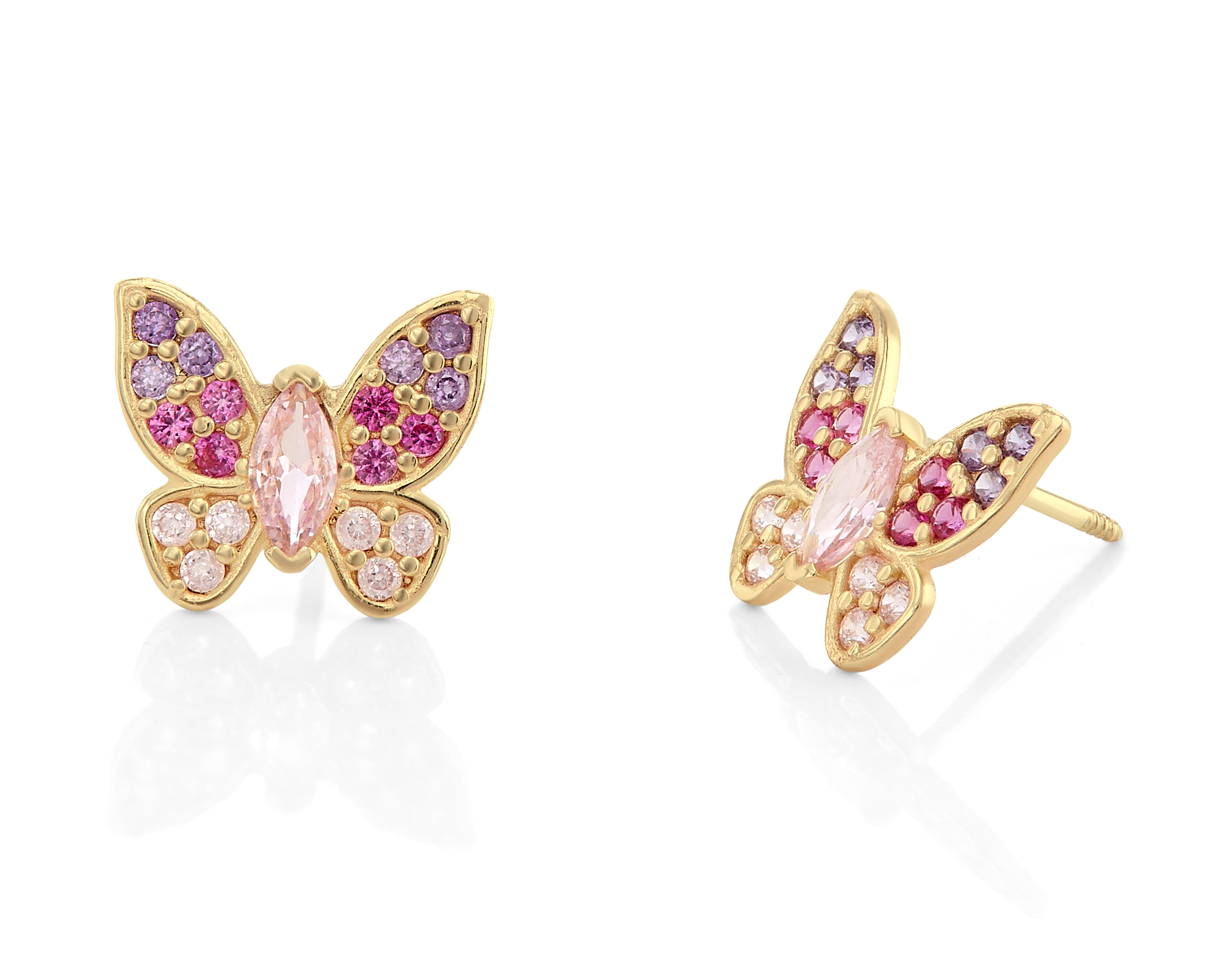 Broqueles Mariposa de Oro 10K Sabelli