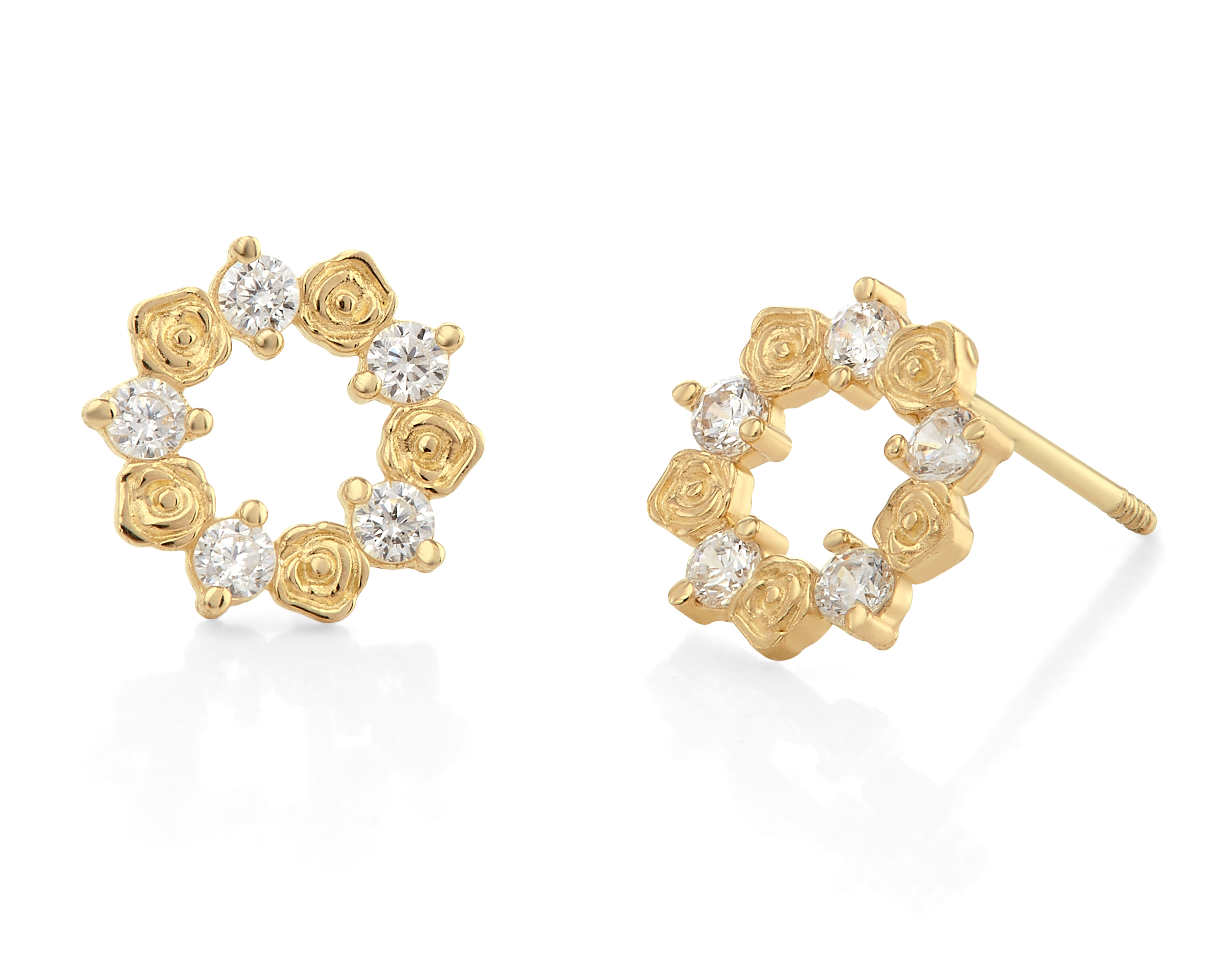 Foto 1 | Foto 1 | Broqueles de Oro 10K Sabelli