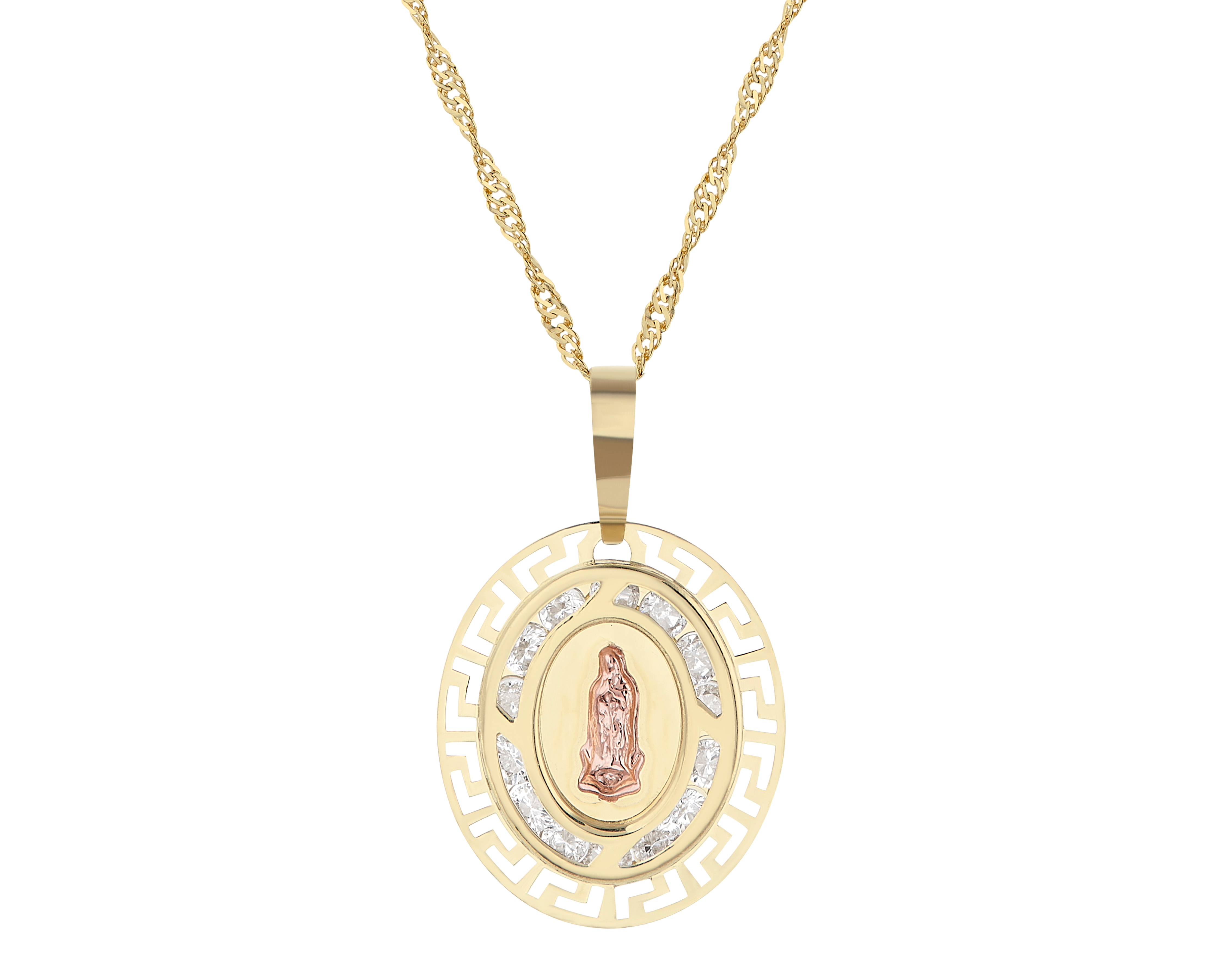 Collar Virgen de Guadalupe de Oro 10k Sabelli