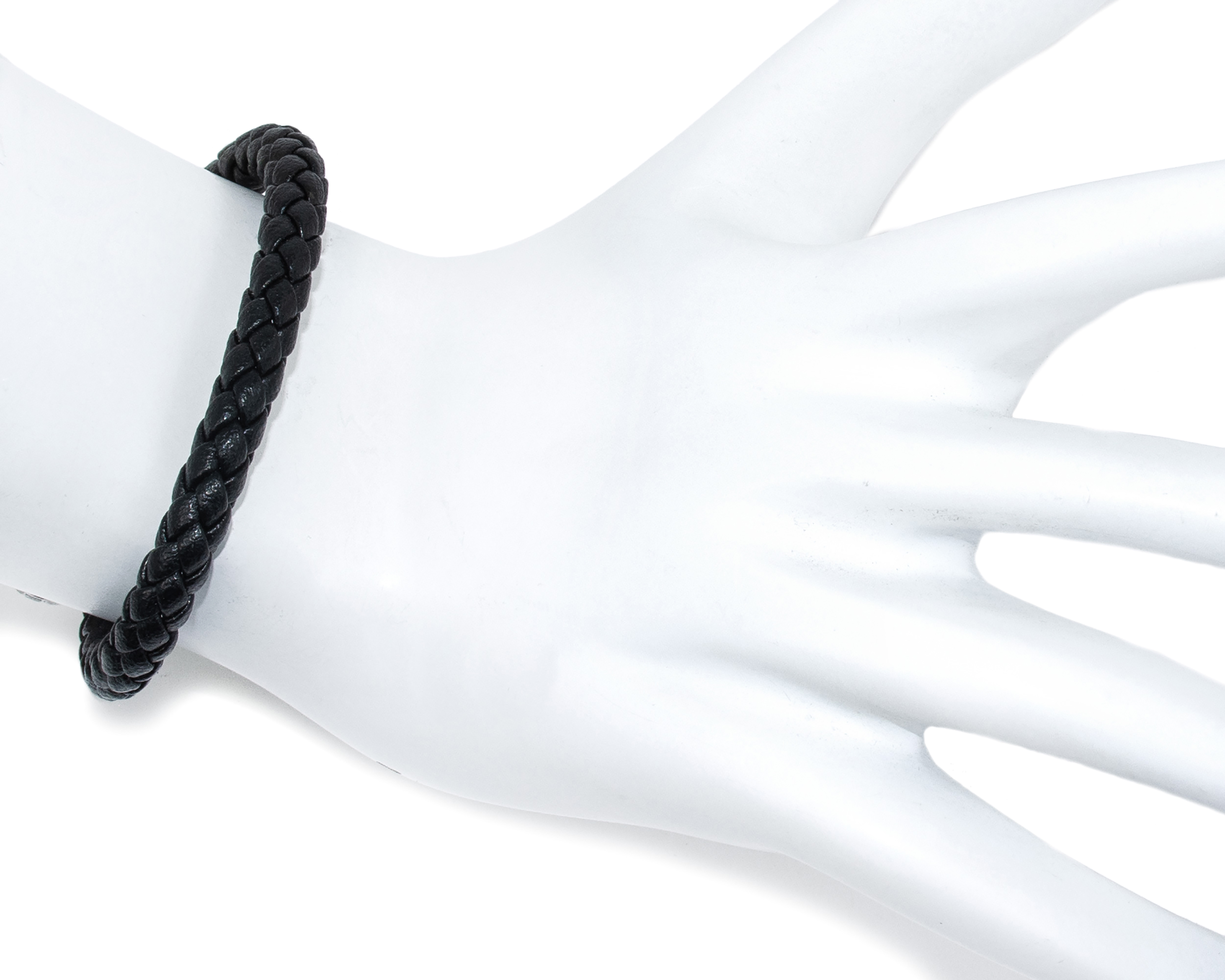 Foto 4 pulgar | Foto 3 | Pulsera de Acero Inoxidable y Piel Sintética Acero NK