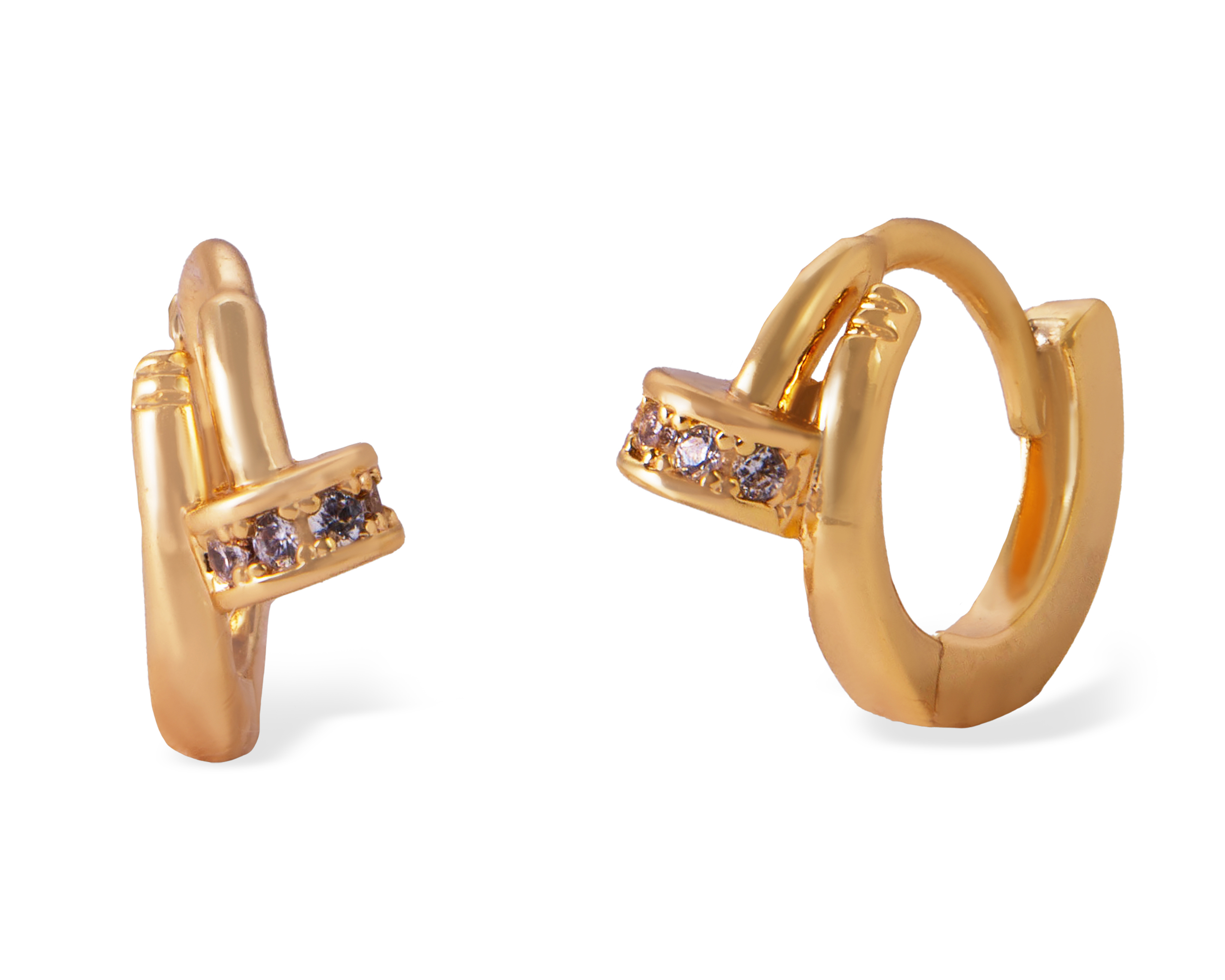 Aretes de Chapa de Oro 18K Unlimited