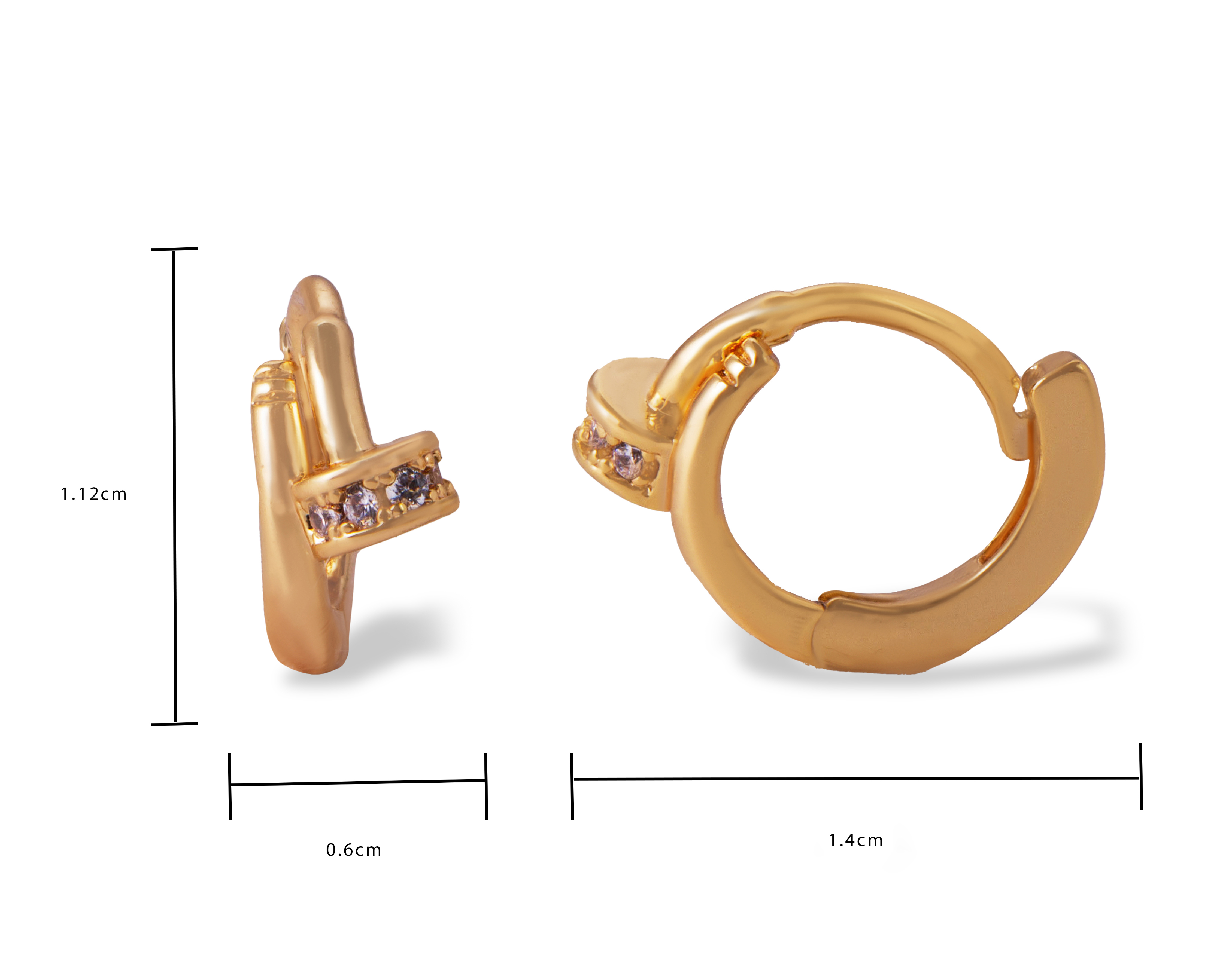 Foto 4 pulgar | Foto 3 | Aretes de Chapa de Oro 18K Unlimited