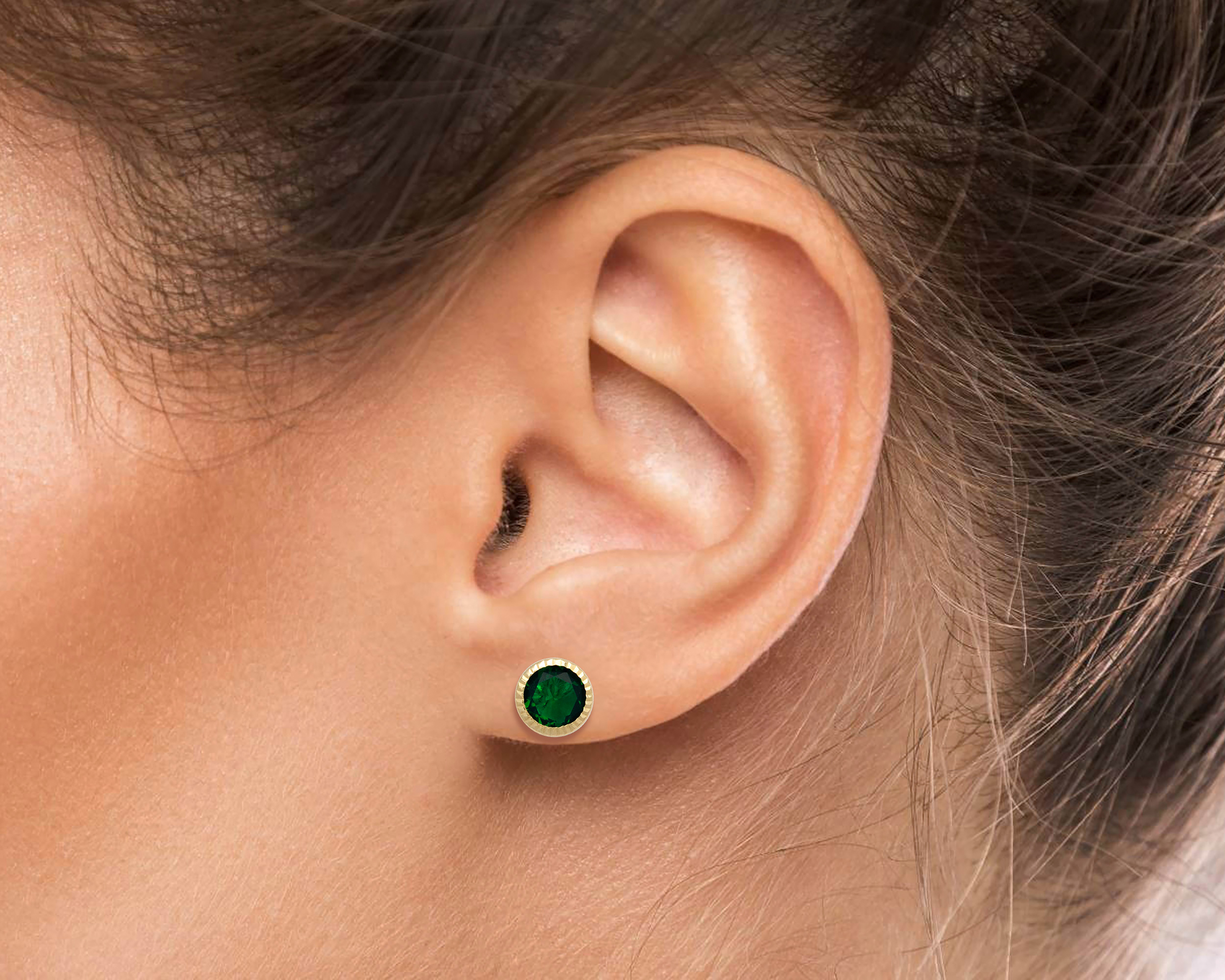 Foto 5 pulgar | Foto 4 | Broqueles de Oro 10K Sentimientos