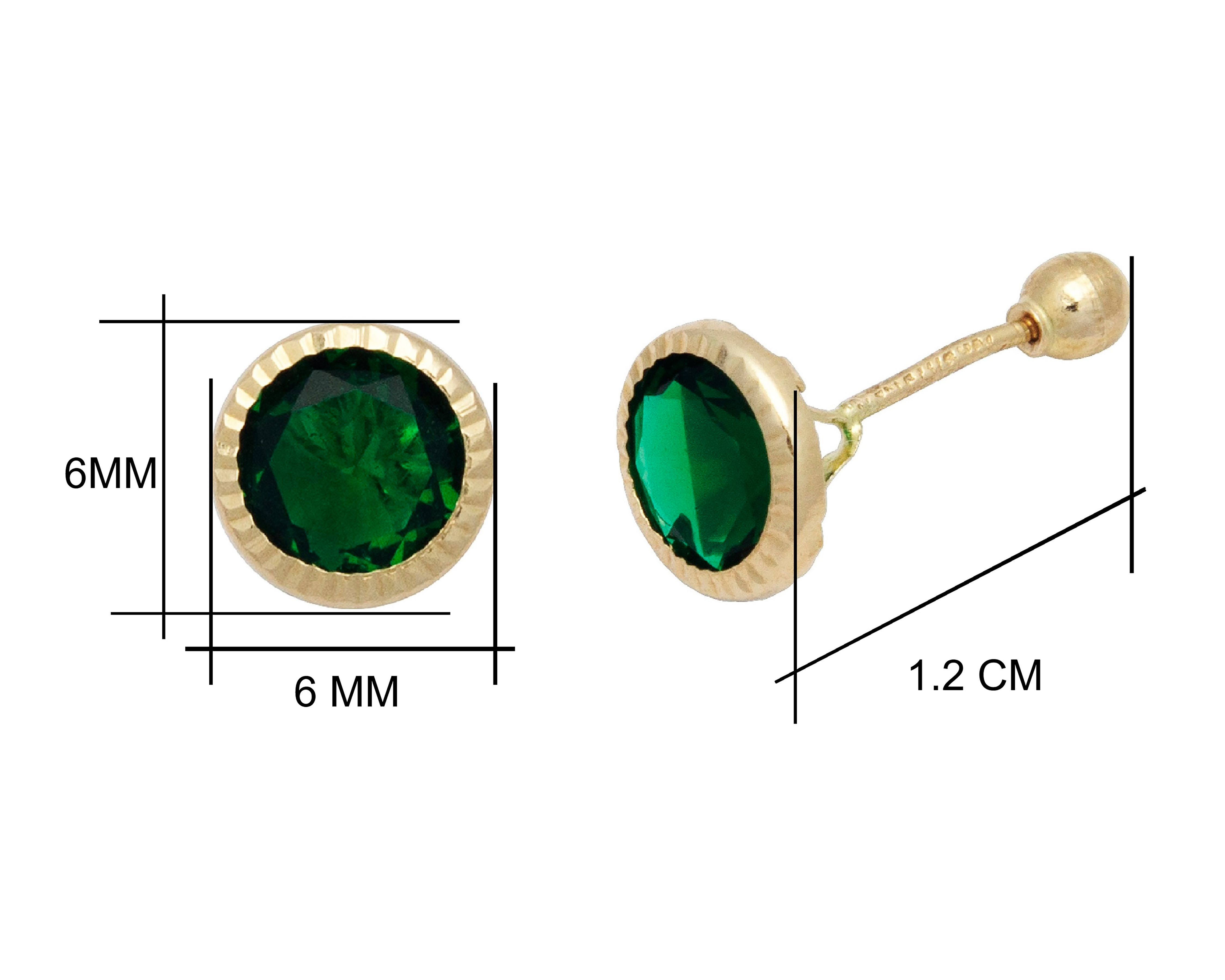 Foto 5 | Foto 5 | Broqueles de Oro 10K Sentimientos