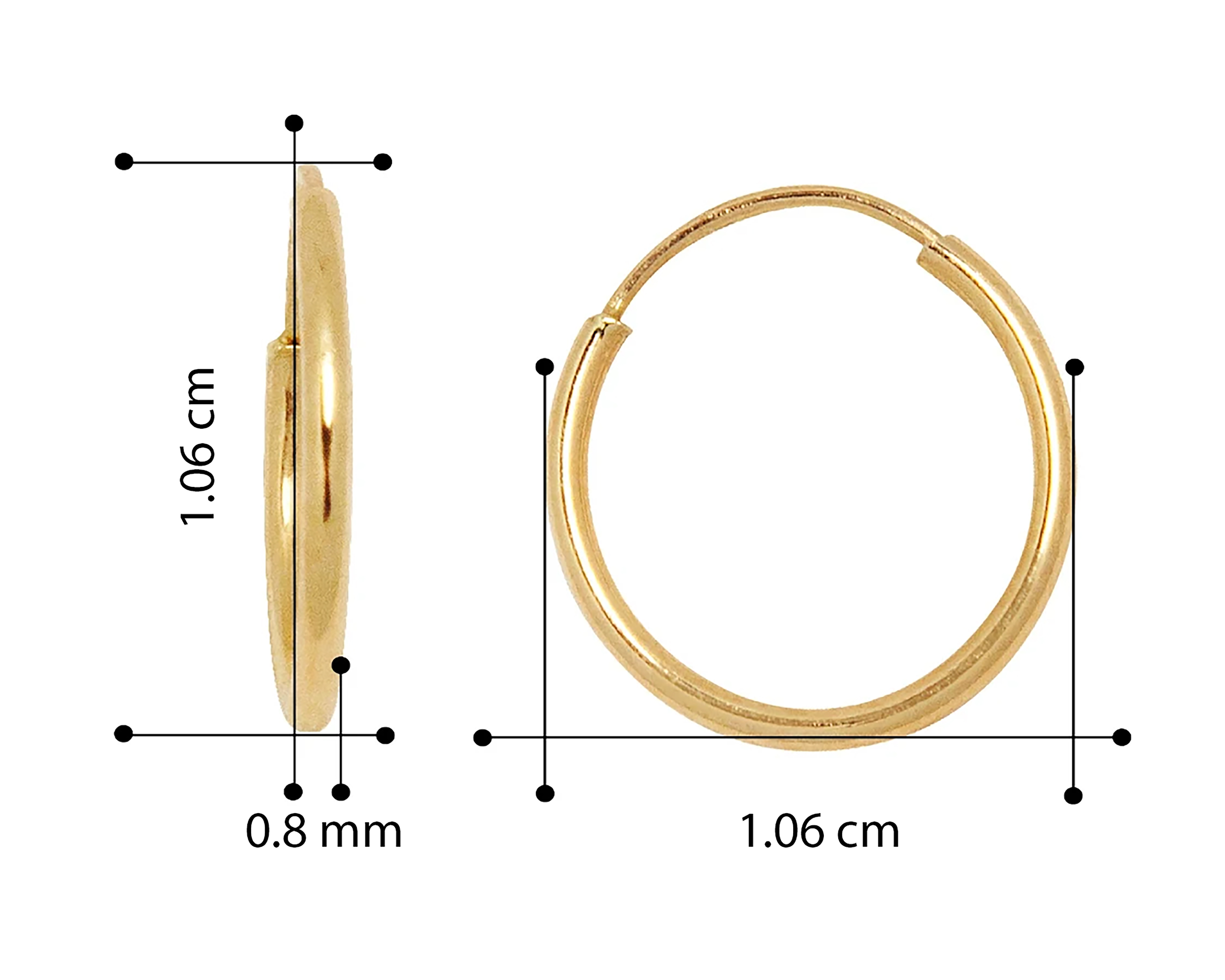 Foto 7 pulgar | Foto 6 | Arracadas de Oro 10K Moments