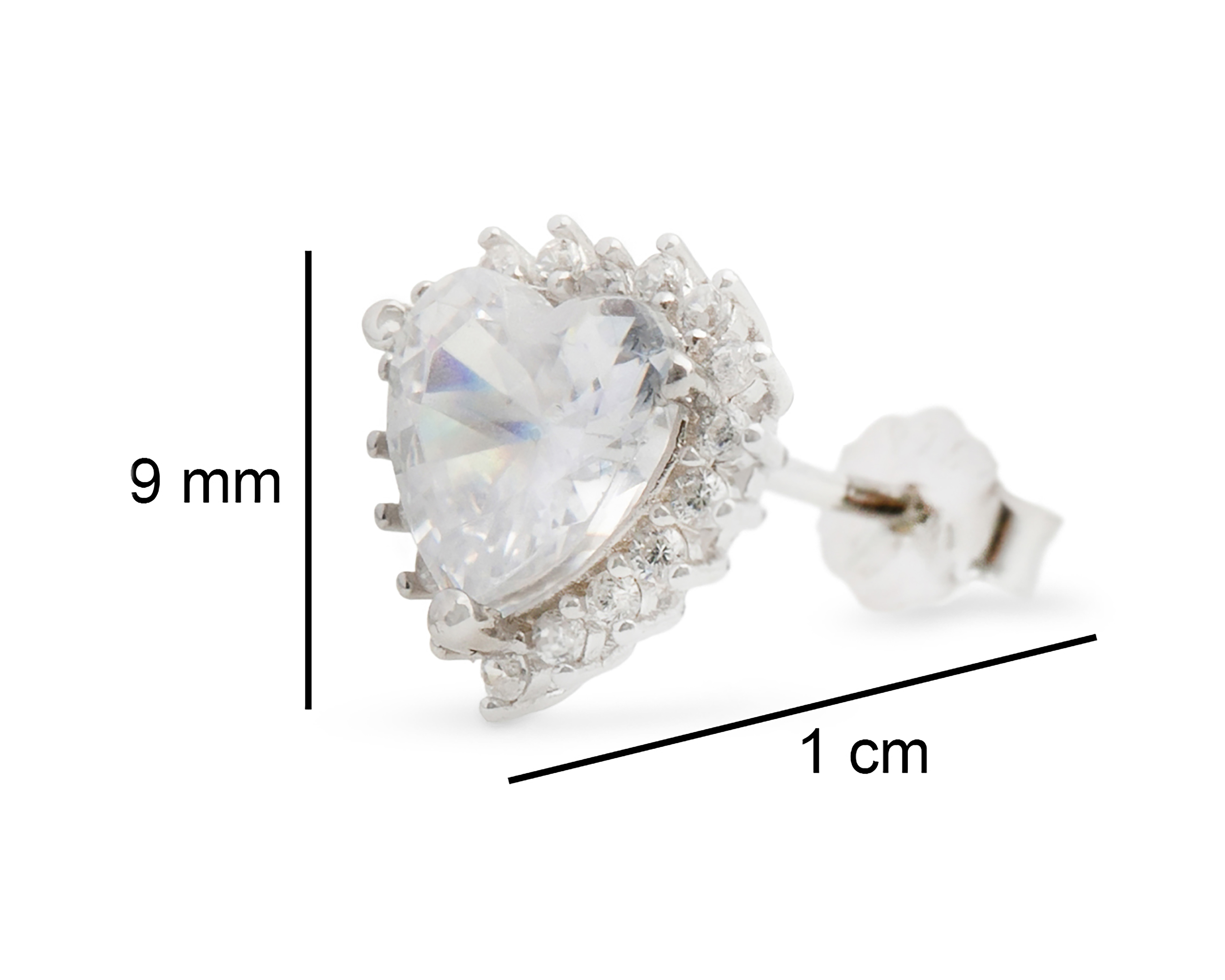 Foto 5 pulgar | Foto 4 | Broqueles Corazón de Plata Sahara